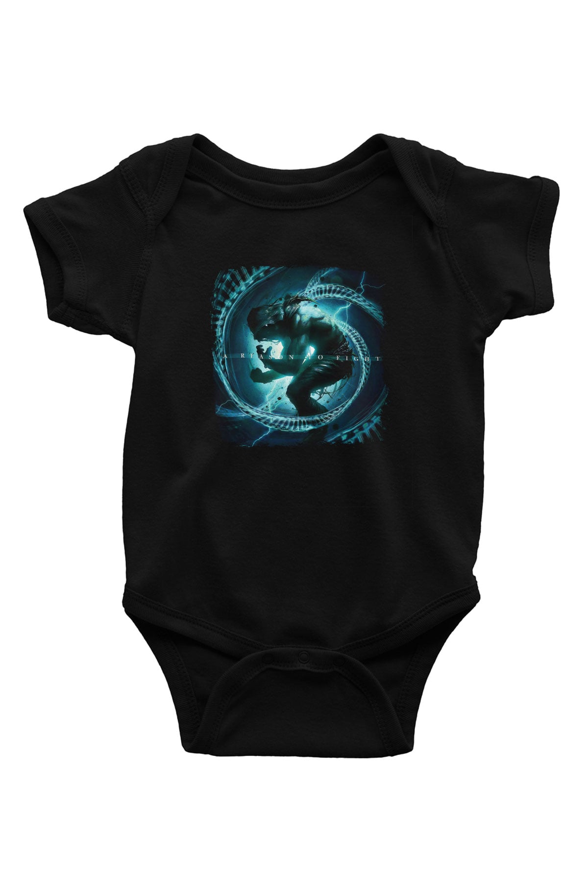 Disturbed Baskılı Unisex Siyah Bebek Body - Zıbın