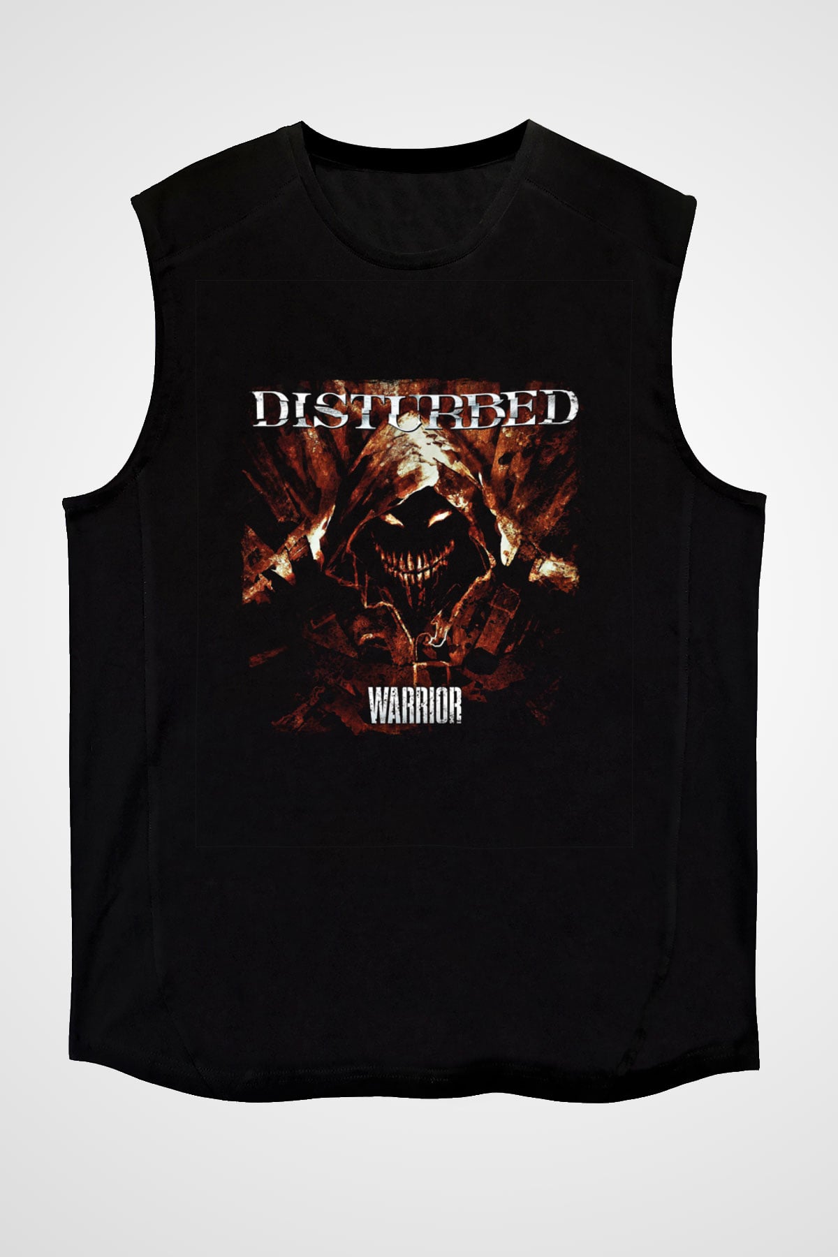 Disturbed Baskılı Unisex Siyah Kolsuz Tişört
