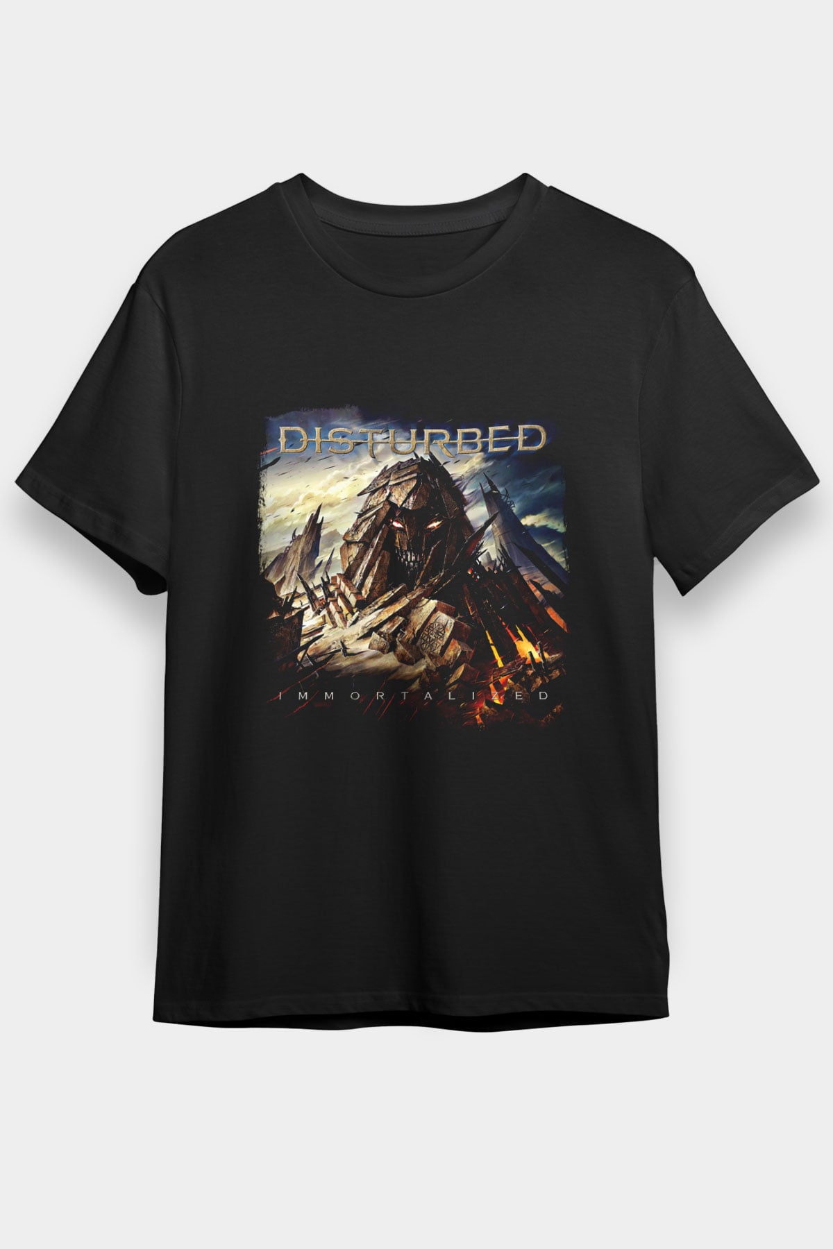 Disturbed Baskılı Unisex Siyah Tişört
