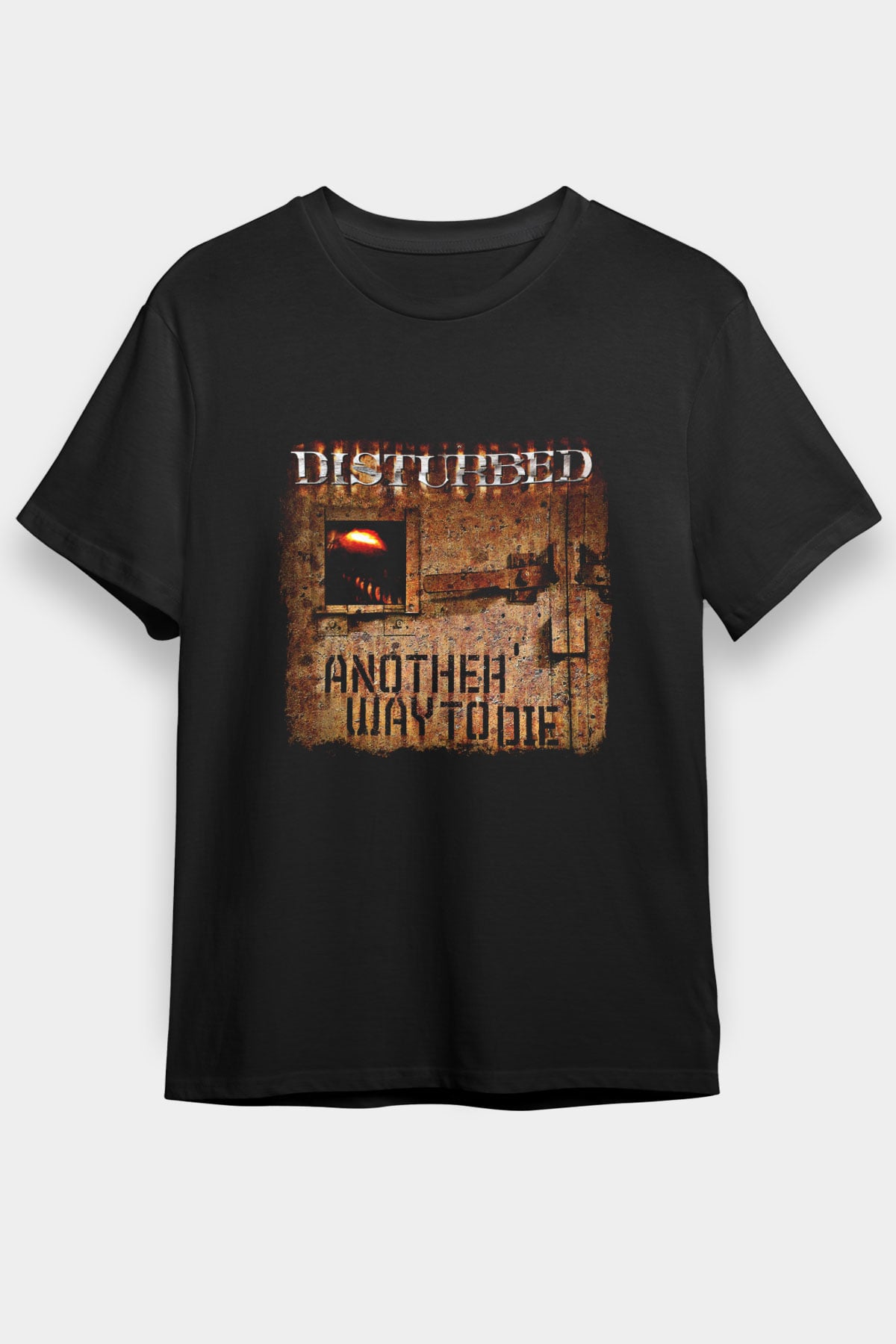 Disturbed Baskılı Unisex Siyah Tişört