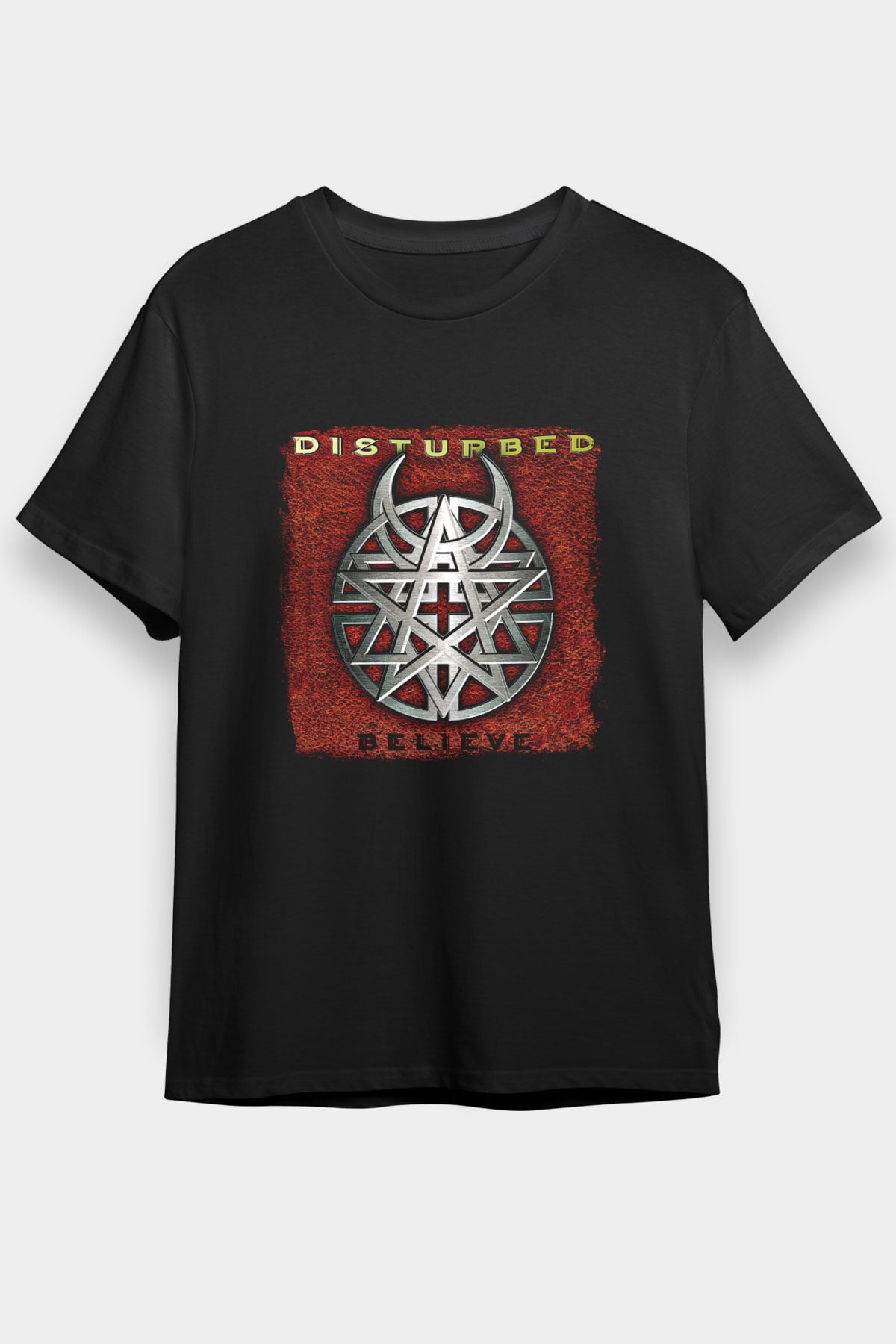 Disturbed Baskılı Unisex Siyah Tişört