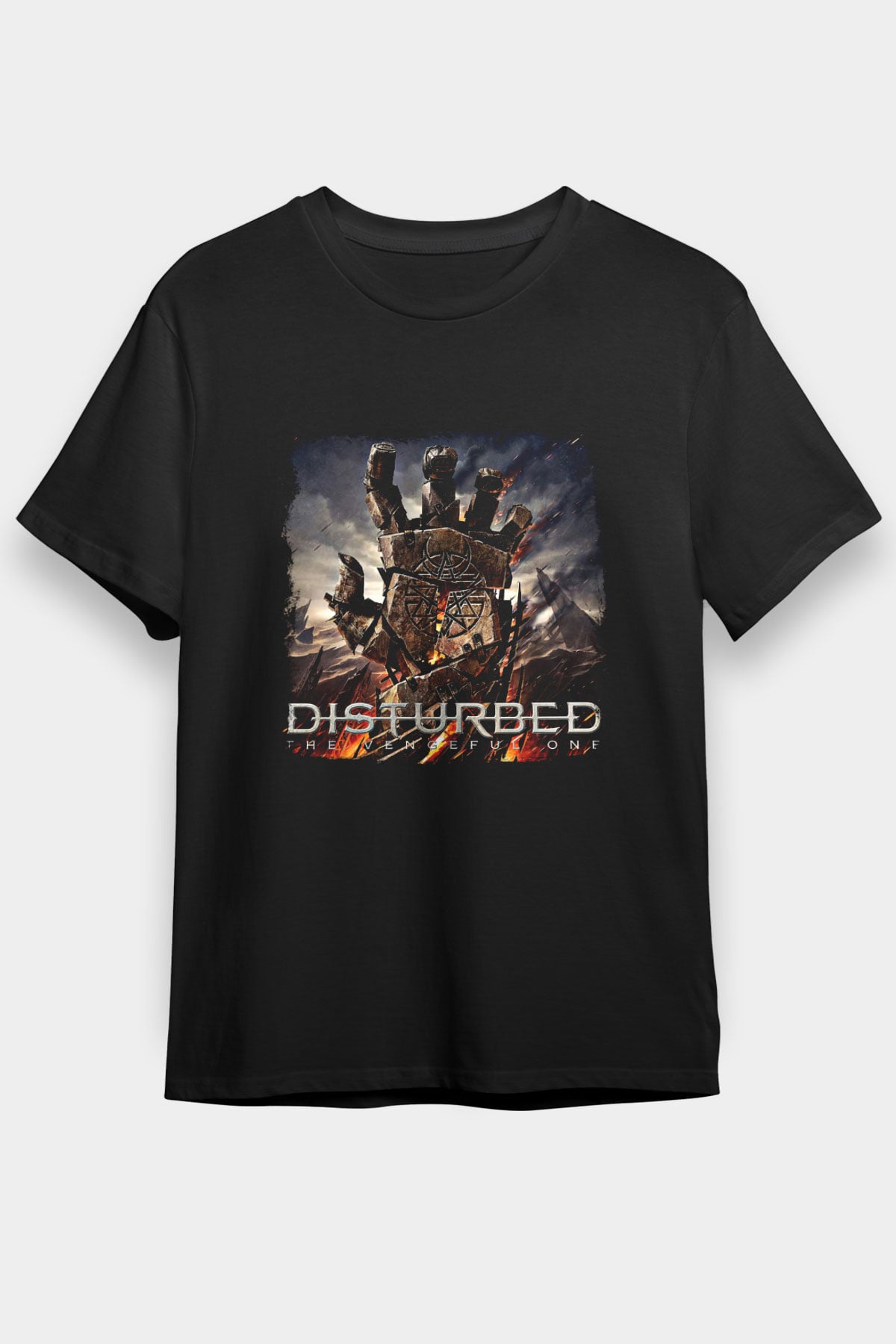 Disturbed Baskılı Unisex Siyah Tişört