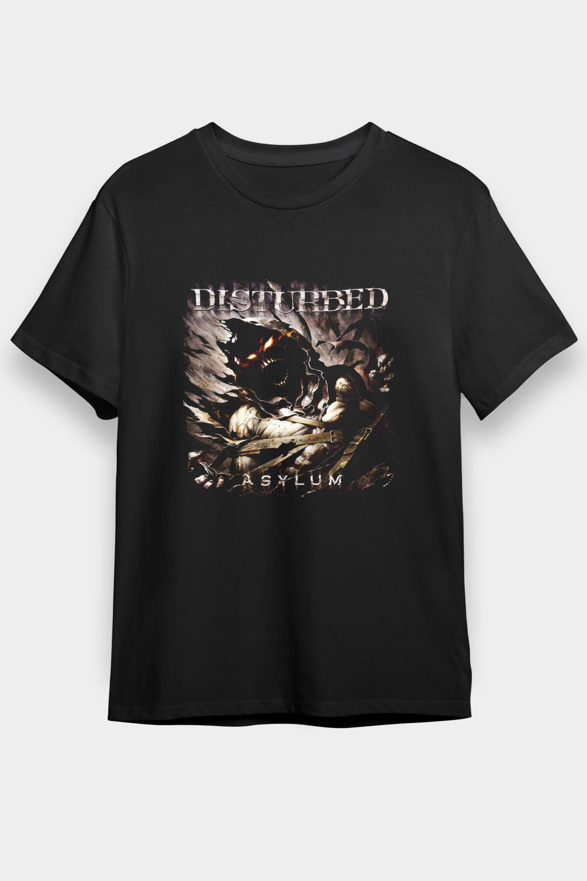 Disturbed Baskılı Unisex Siyah Tişört