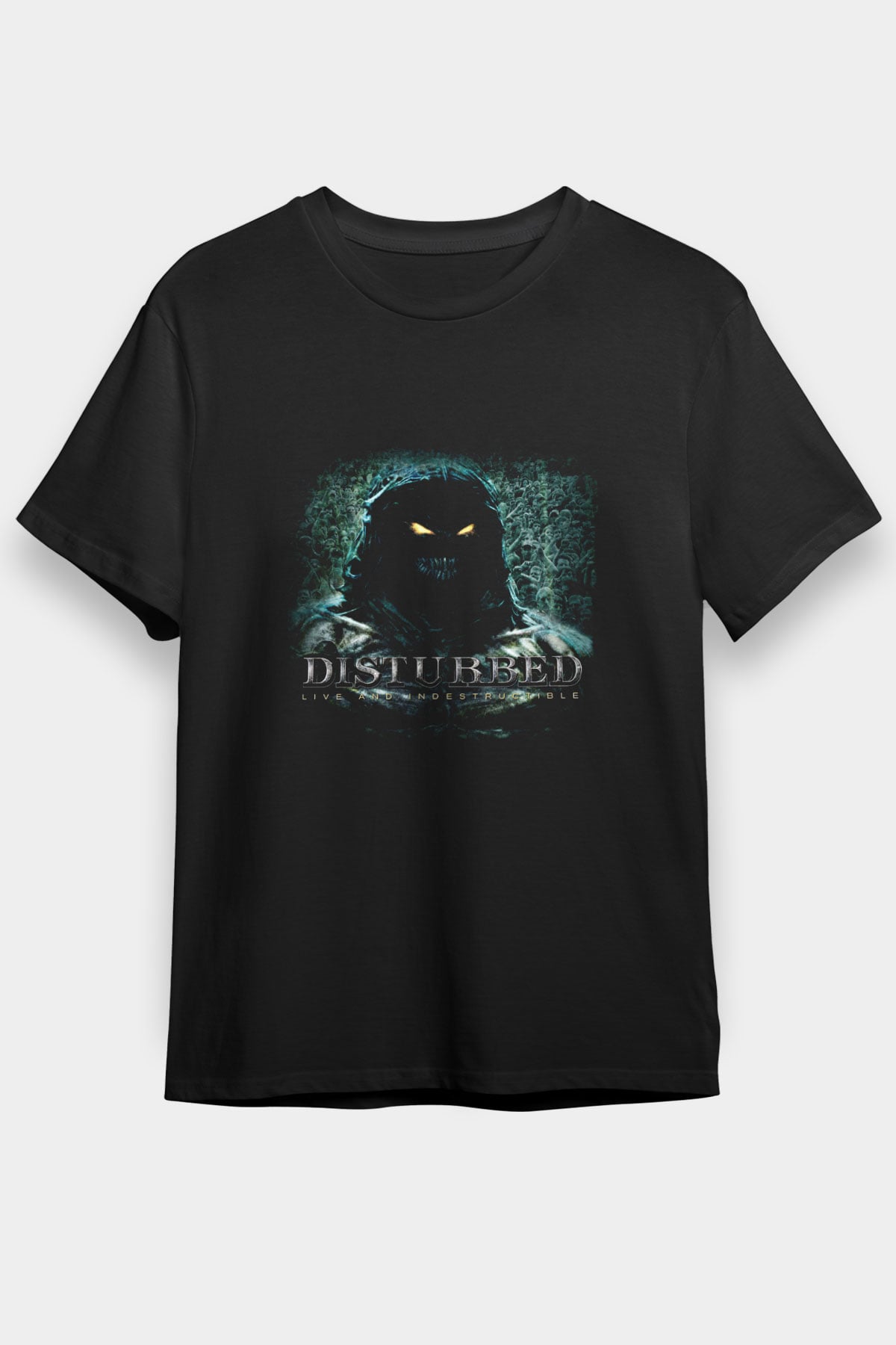 Disturbed Baskılı Unisex Siyah Tişört