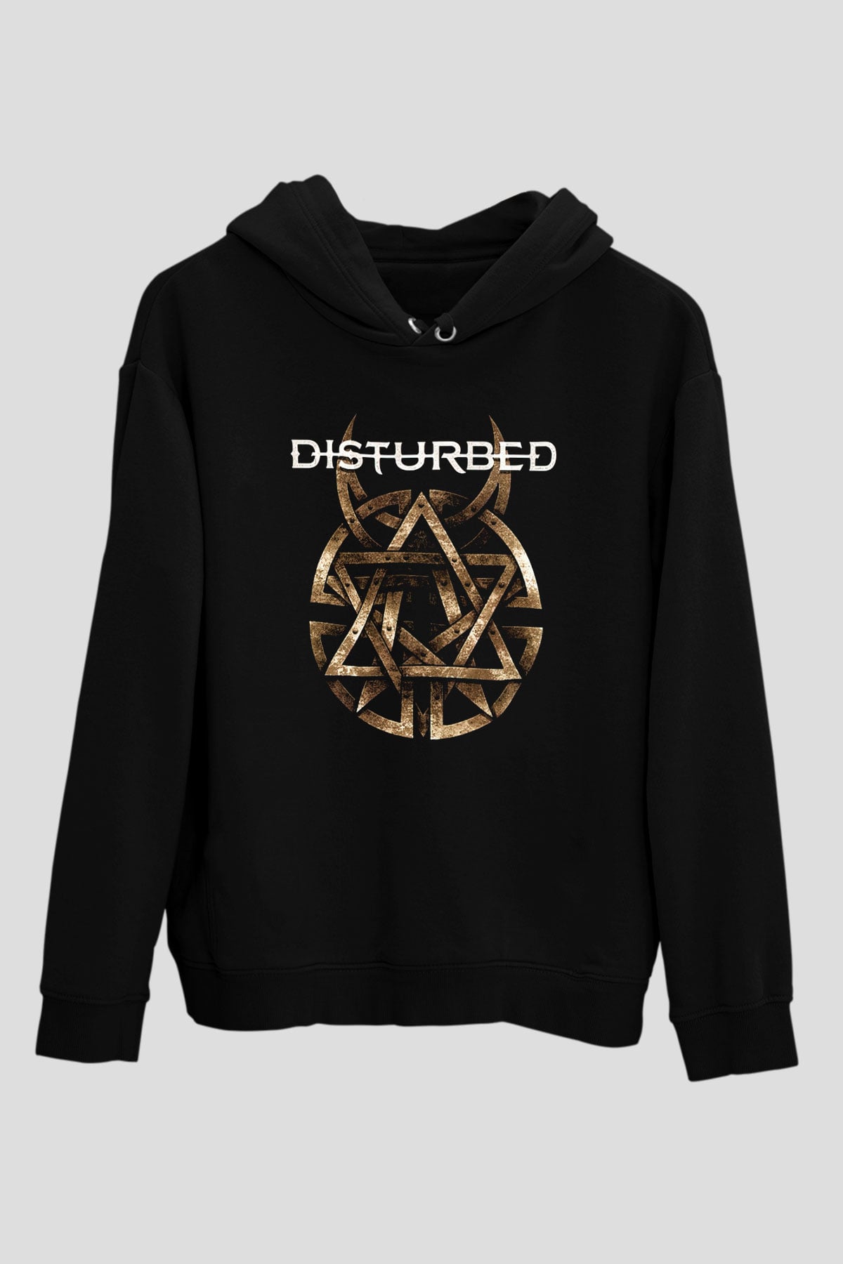 Disturbed Siyah Unisex Hoodie
