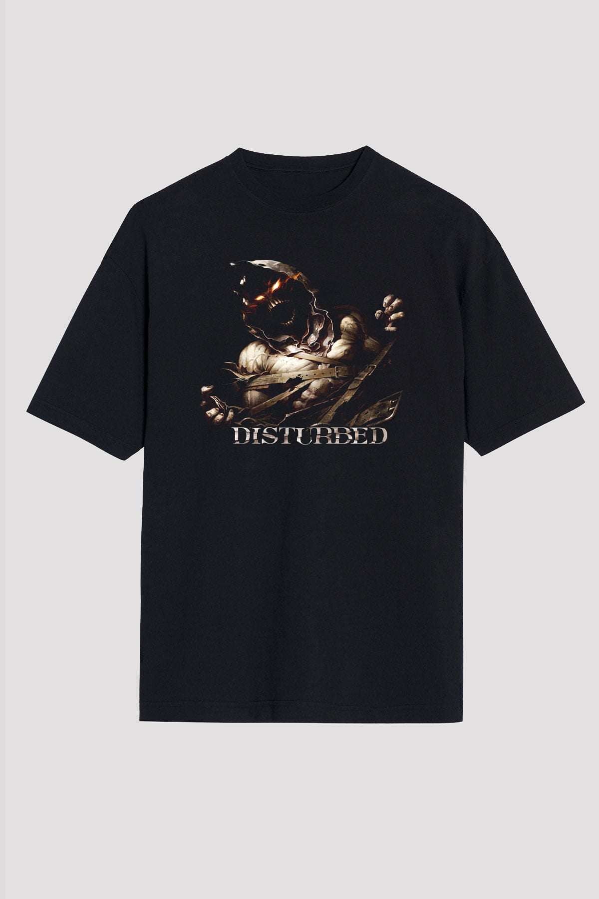 Disturbed Siyah Unisex Oversize Tişört T-Shirt