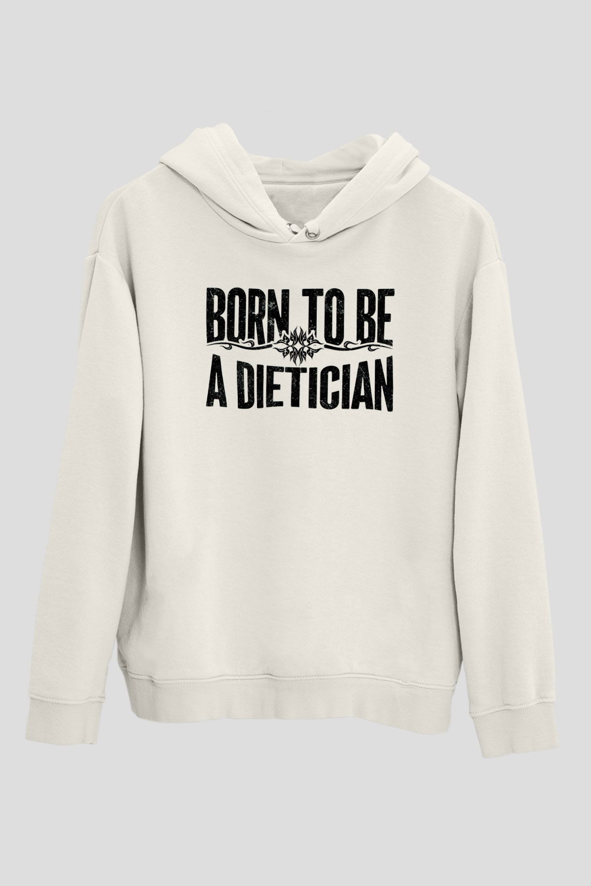 Diyetisyen Beyaz Unisex Kapüşonlu Sweatshirt