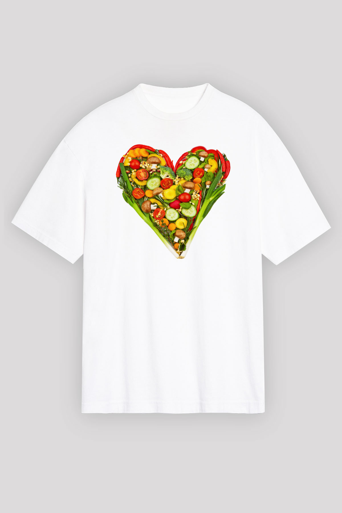 Diyetisyen Beyaz Unisex Oversize Tişört T-Shirt