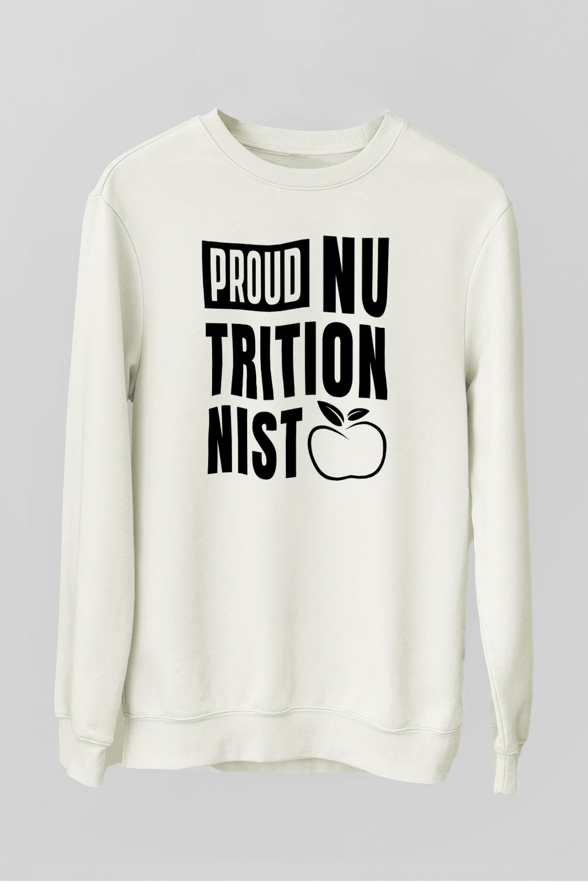 Diyetisyen Beyaz Unisex Sweatshirt