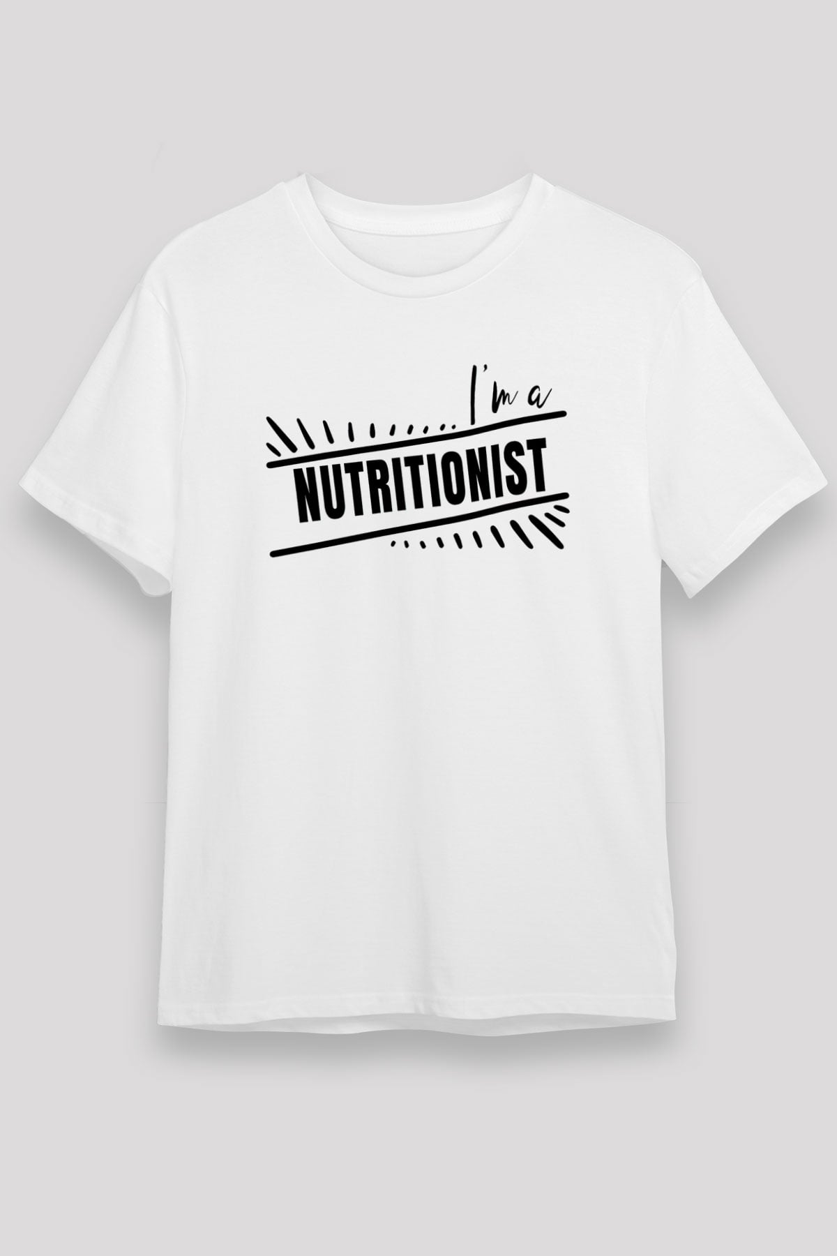 Diyetisyen Beyaz Unisex Tişört T-Shirt - TişörtFabrikası