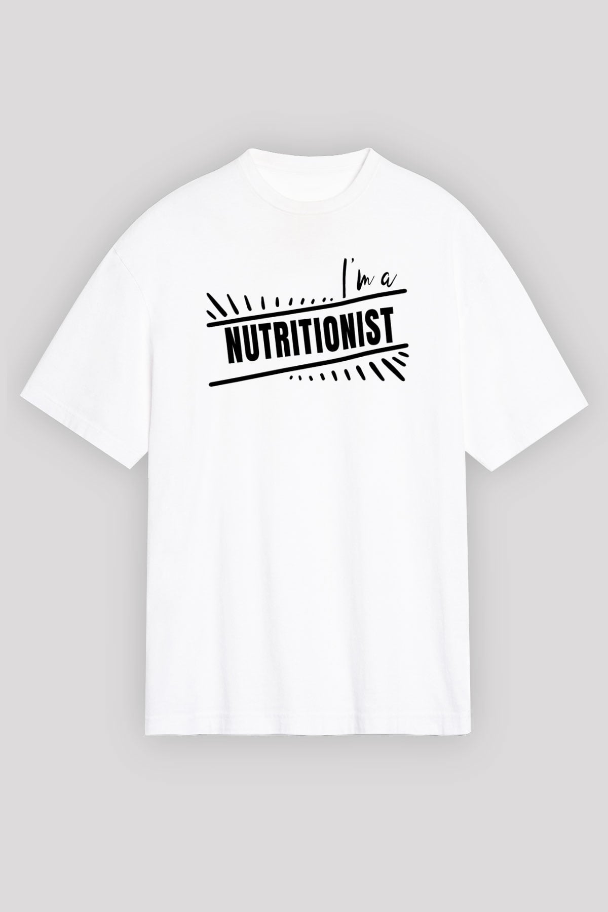Diyetisyen Beyaz Unisex Tişört T-Shirt - TişörtFabrikası