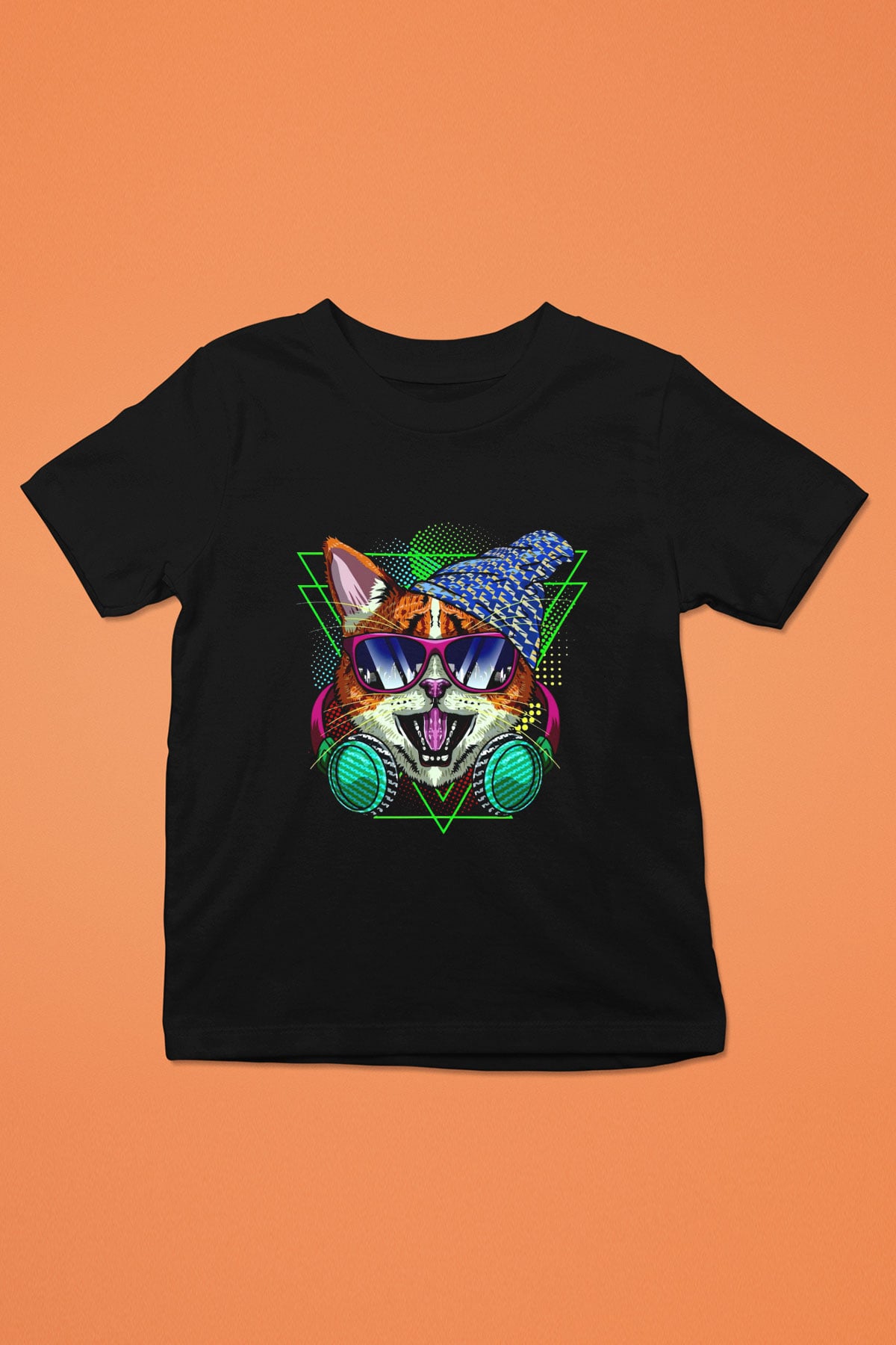 DJ Baskılı Unisex Siyah  Çocuk Tişört
