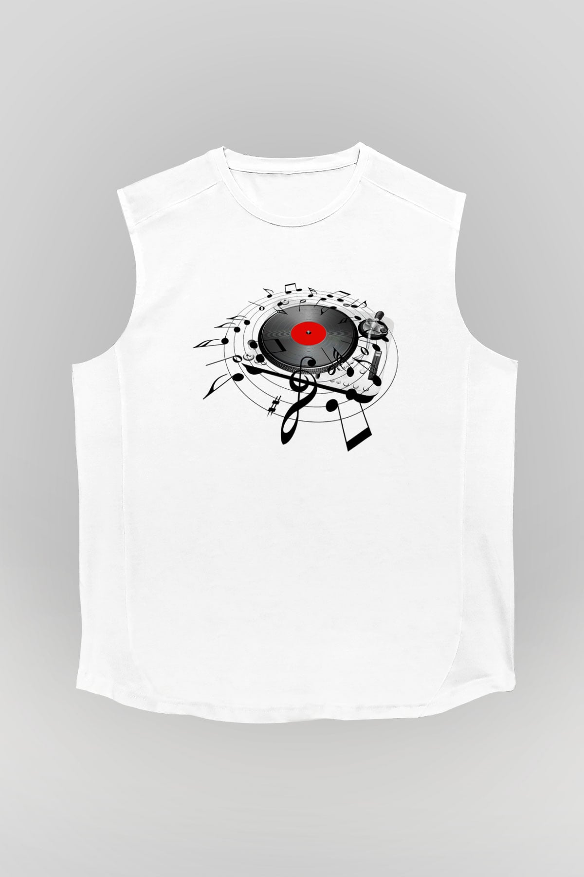 DJ Beyaz Unisex Kolsuz Tişört