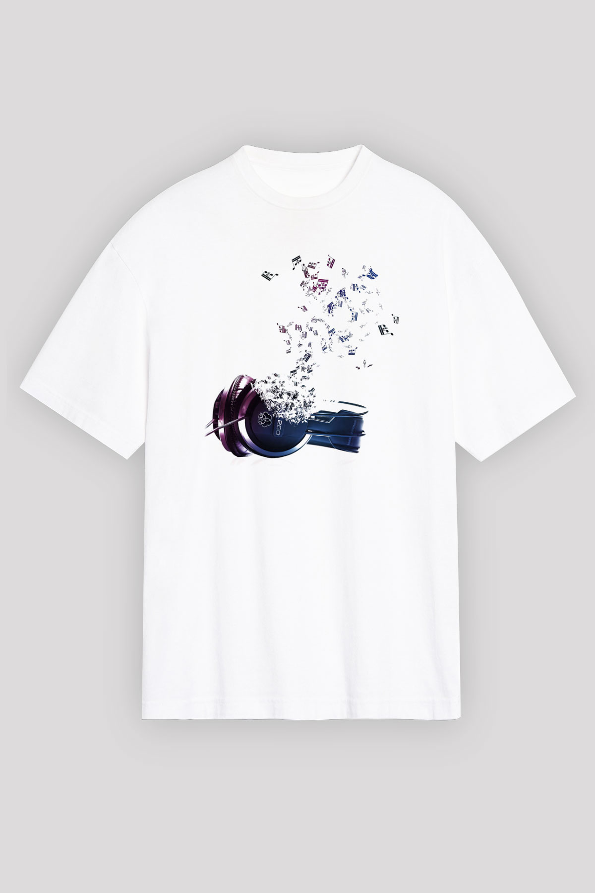 DJ Beyaz Unisex Oversize Tişört T-Shirt