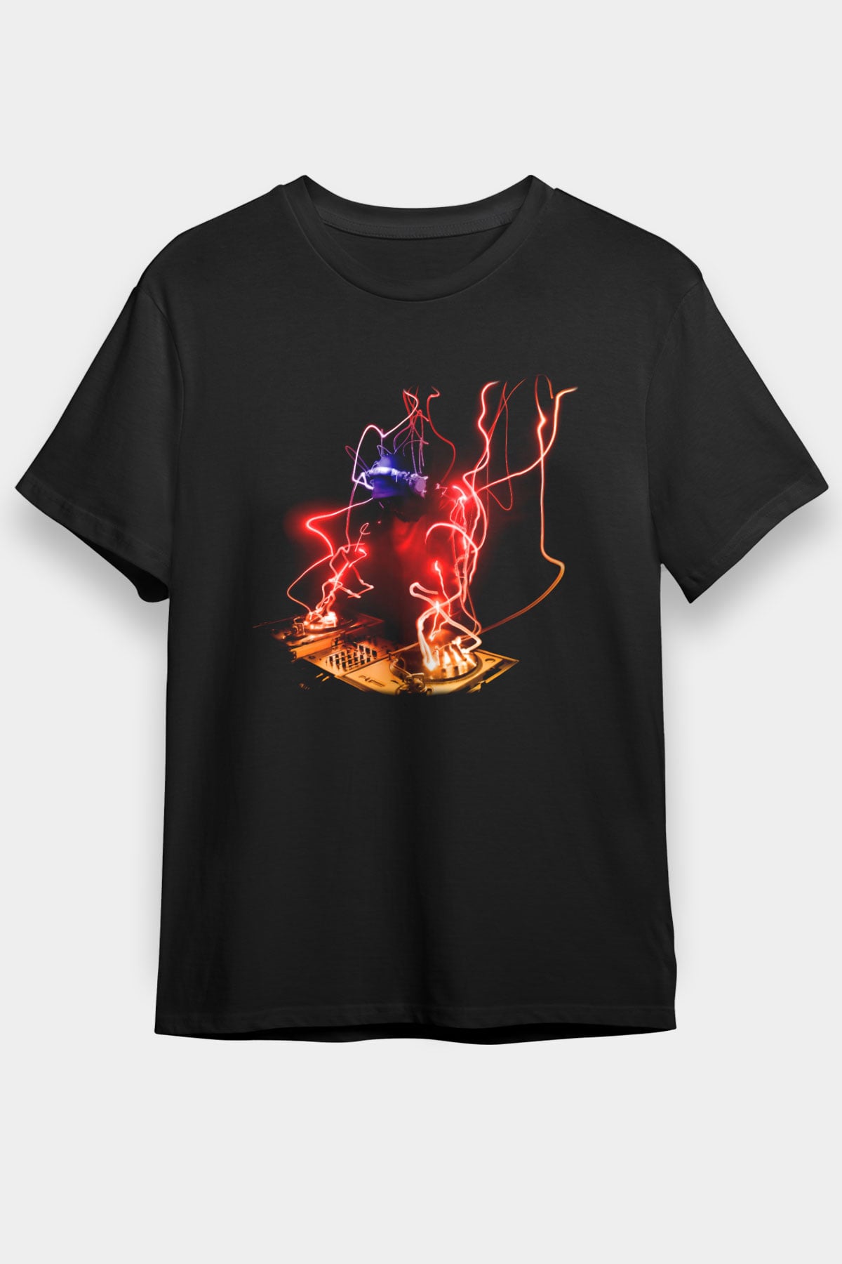 DJ Siyah Unisex Tişört T-Shirt - TişörtFabrikası