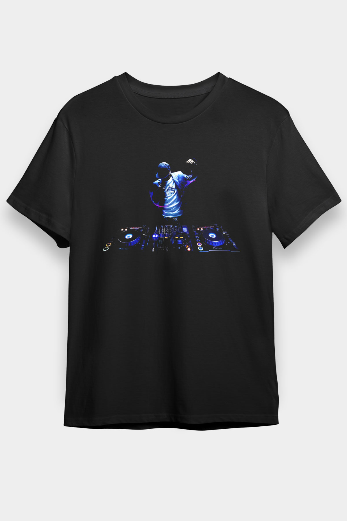 DJ Siyah Unisex Tişört T-Shirt - TişörtFabrikası