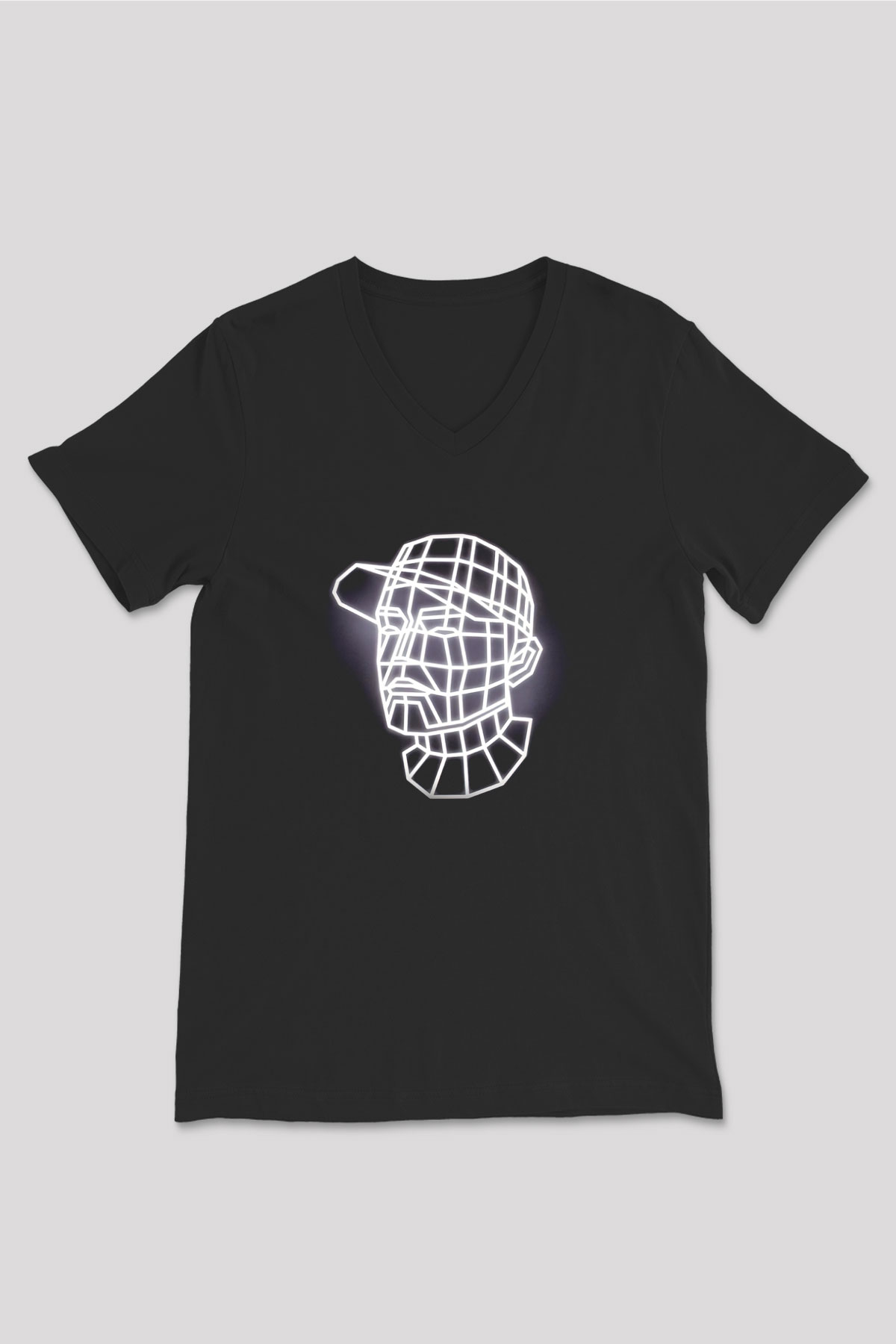 DJ Siyah Unisex V Yaka Tişört T-Shirt