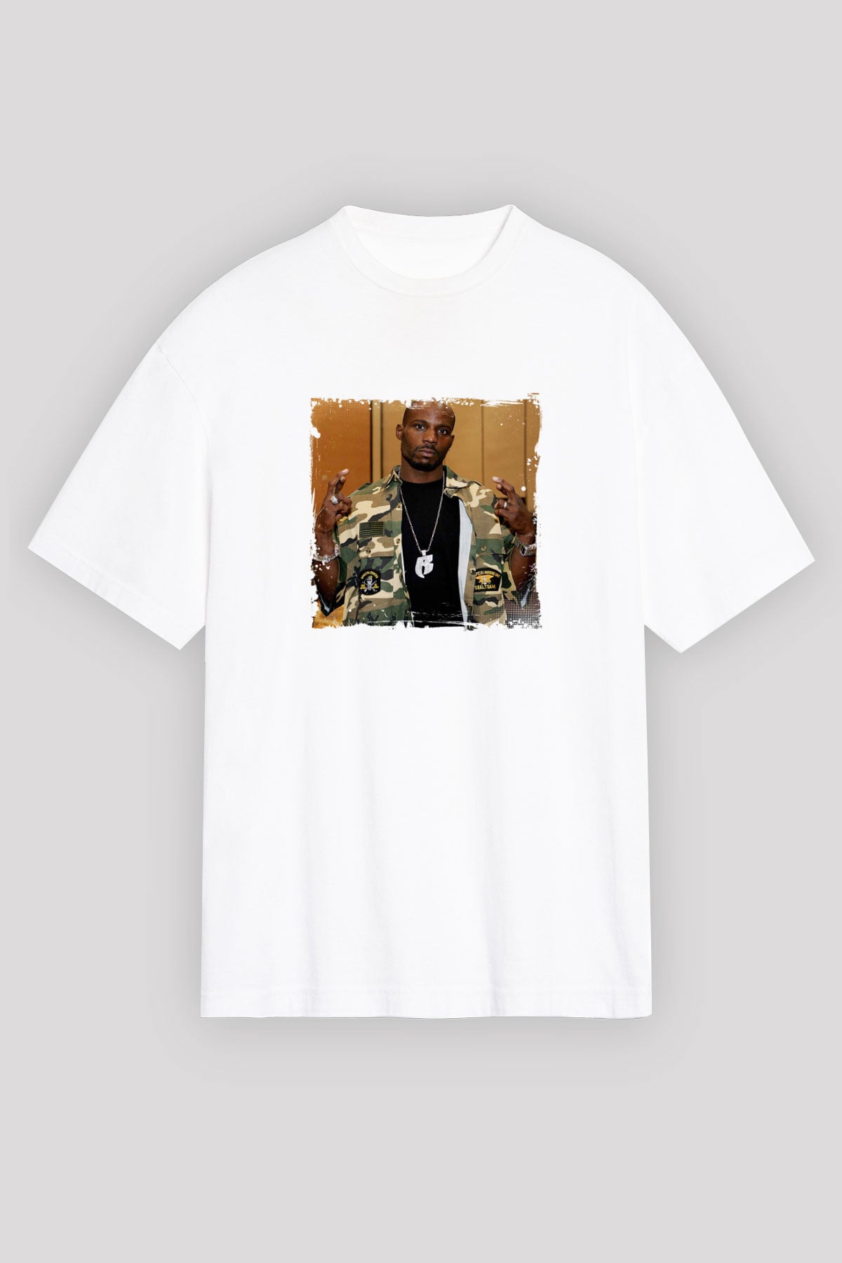DMX Baskılı Unisex Beyaz Tişört