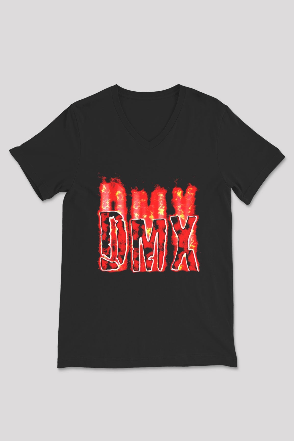 DMX Siyah Unisex V Yaka Tişört T-Shirt