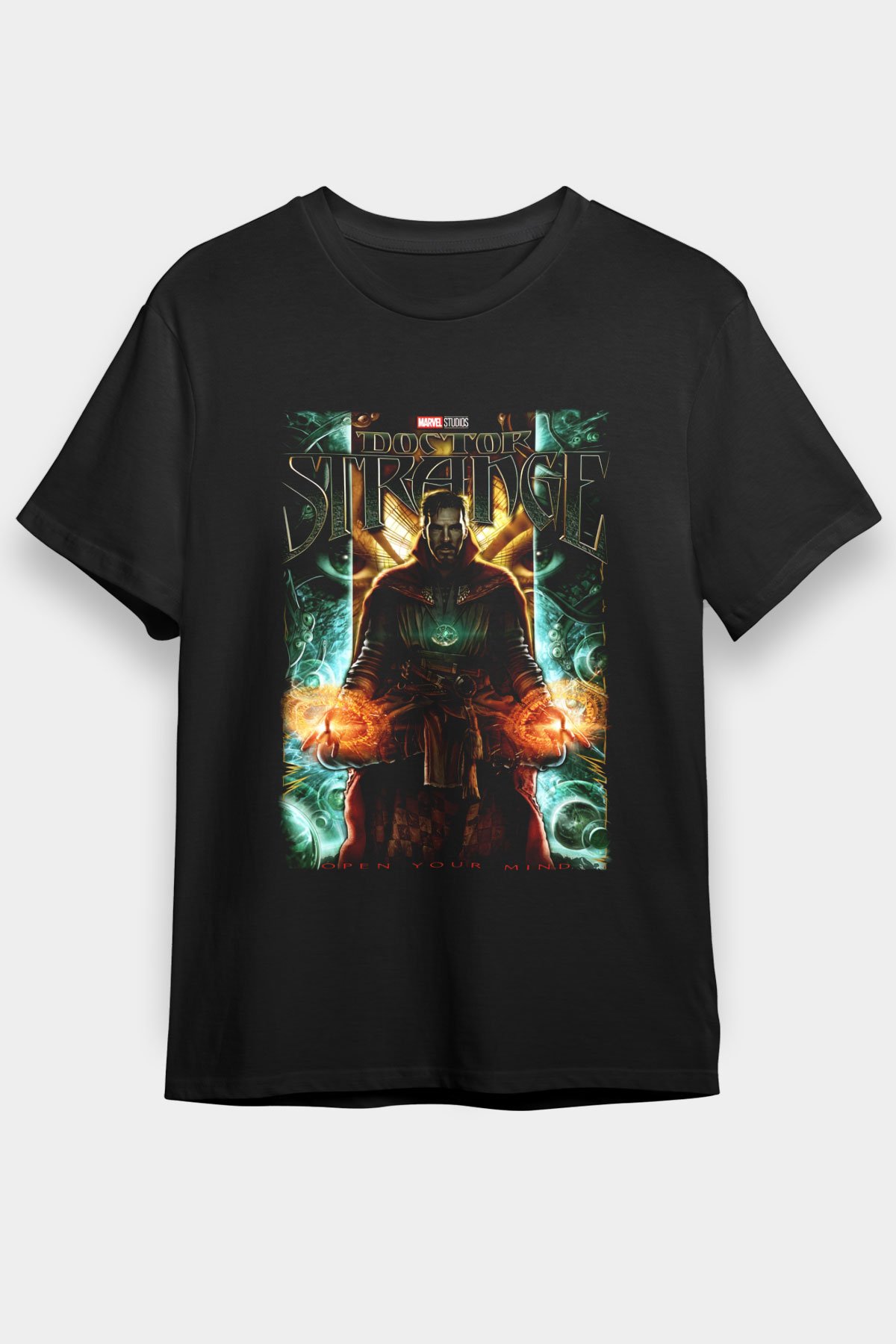 Doctor Strange Siyah Unisex Graphic Tee - STREETWEAR