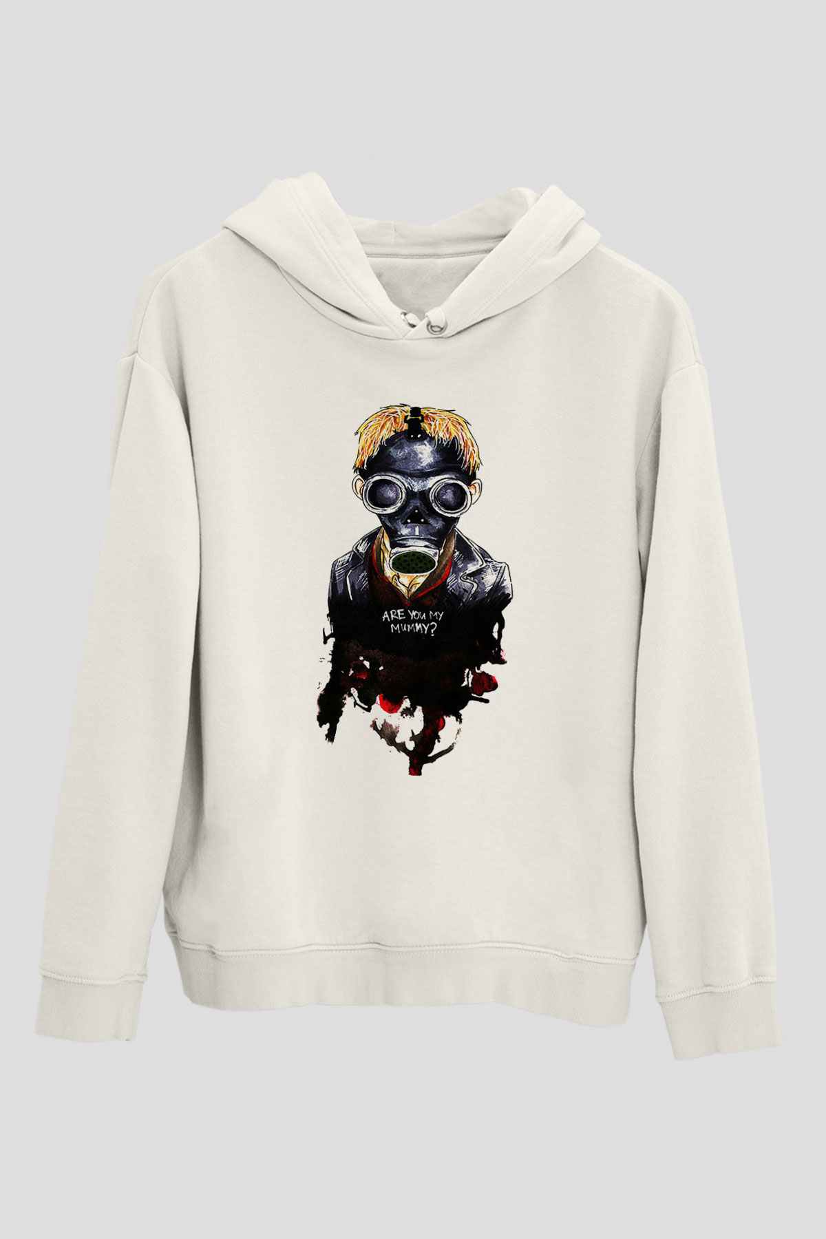 Doctor Who Beyaz Unisex Kapşonlu Sweatshirt