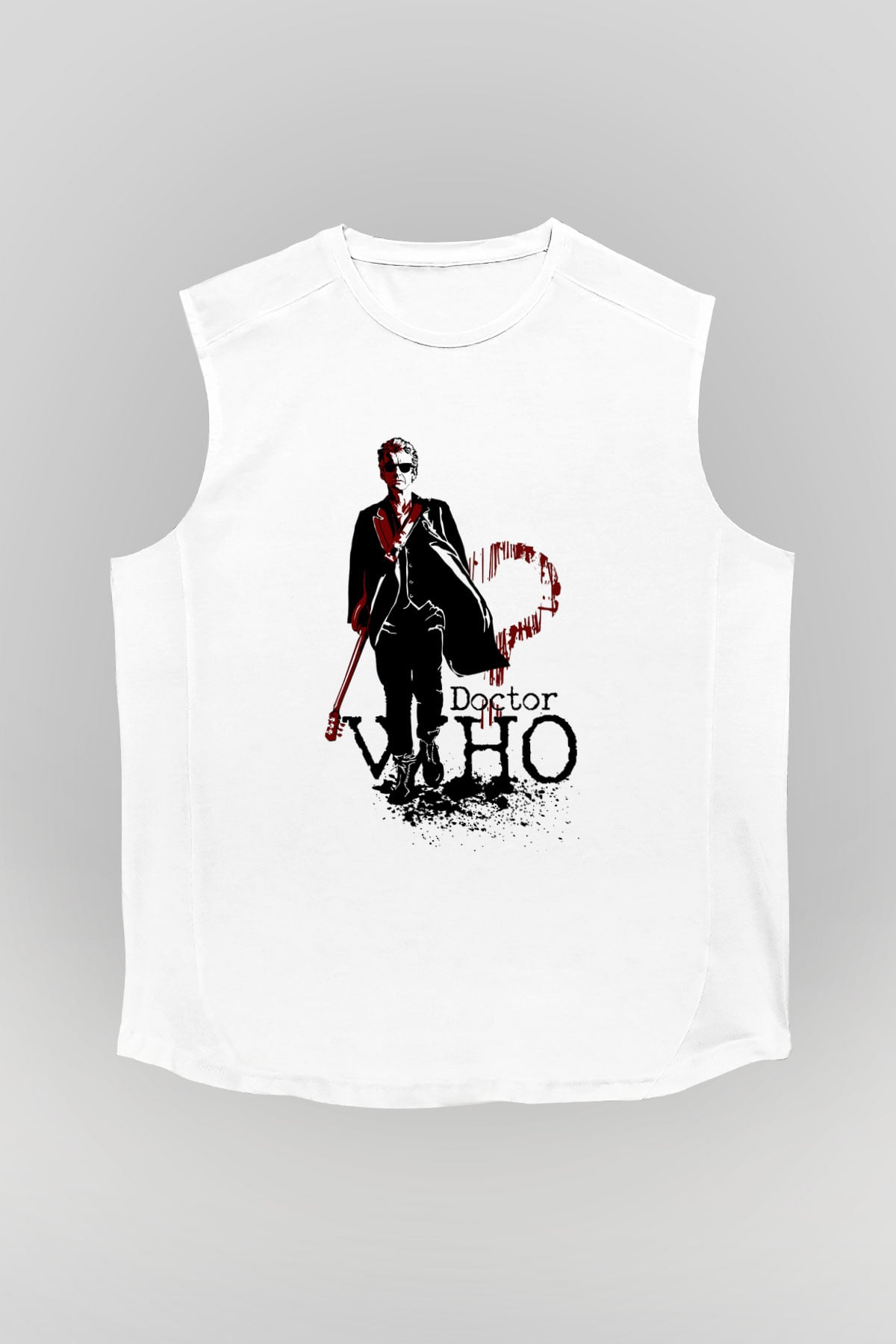 Doctor Who Beyaz Unisex Kolsuz Tişört