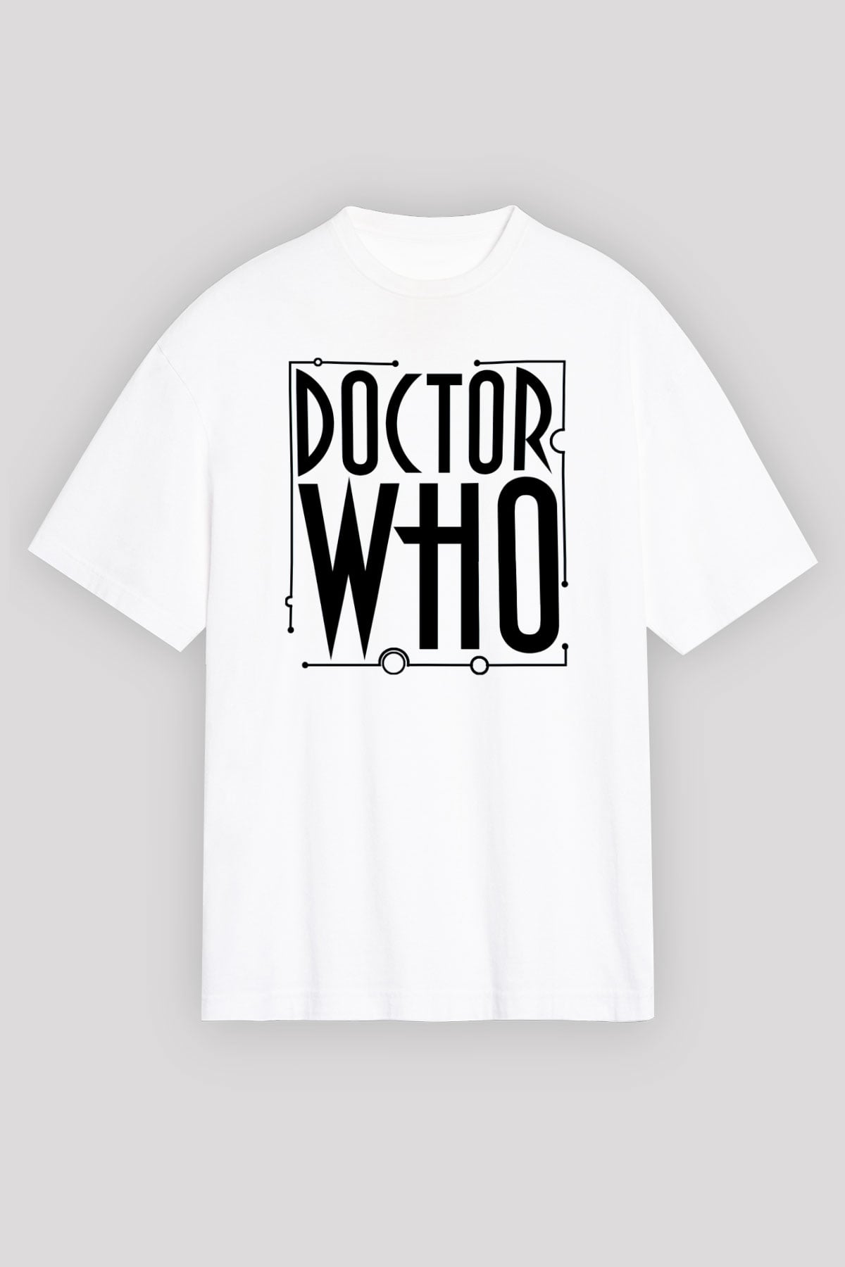 Doctor Who Beyaz Unisex Oversize Tişört T-Shirt