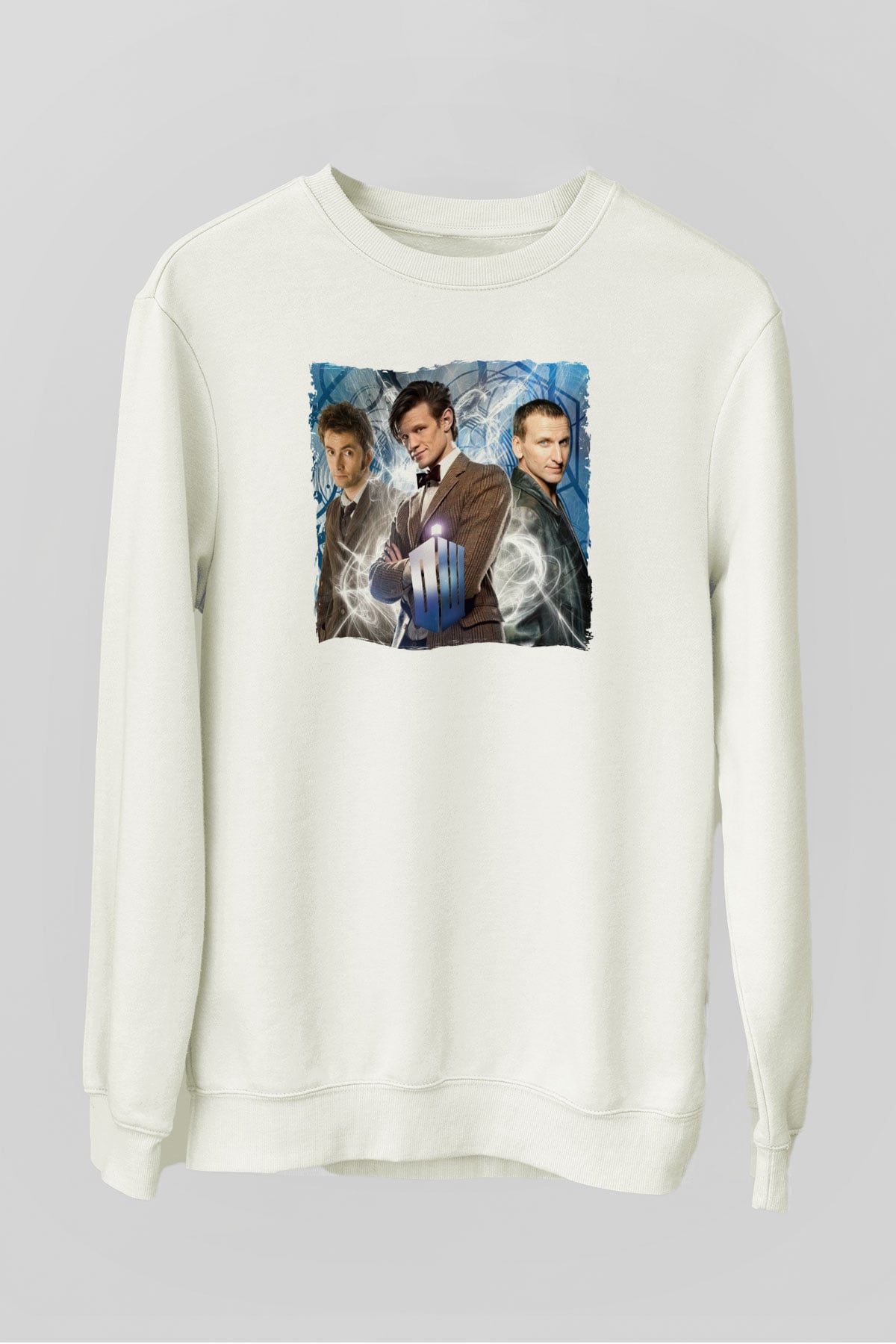 Doctor Who Beyaz Unisex Sweatshirt