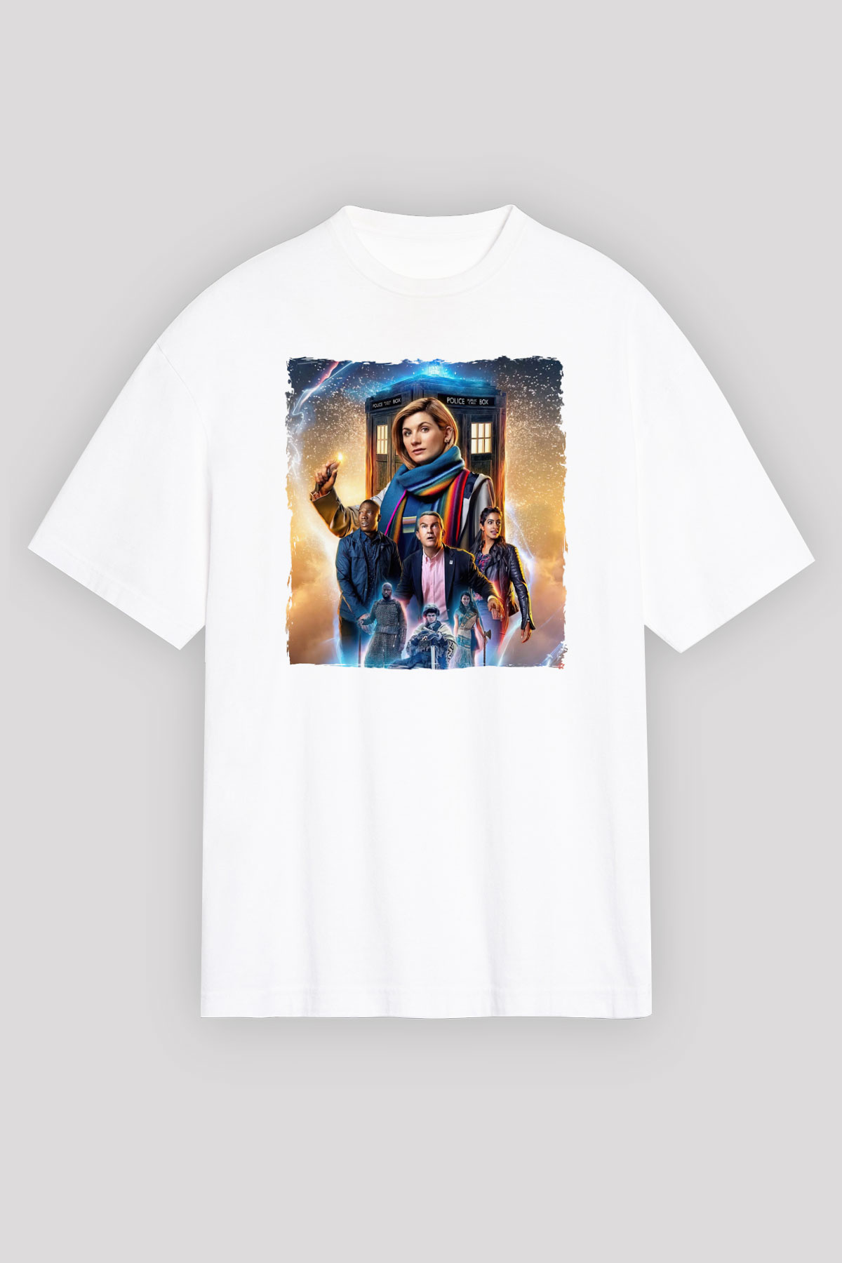 Doctor Who Beyaz Unisex Tişört T-Shirt