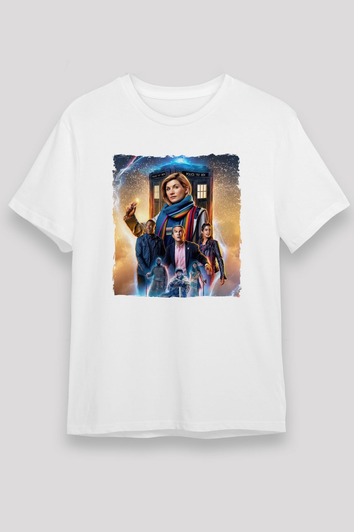 Doctor Who White Unisex Graphic Tee - STREETWEAR