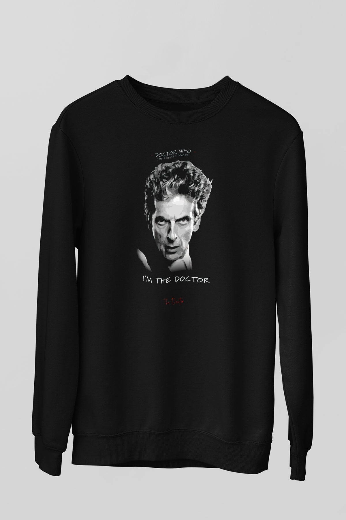 Doctor Who Siyah Unisex Sweatshirt