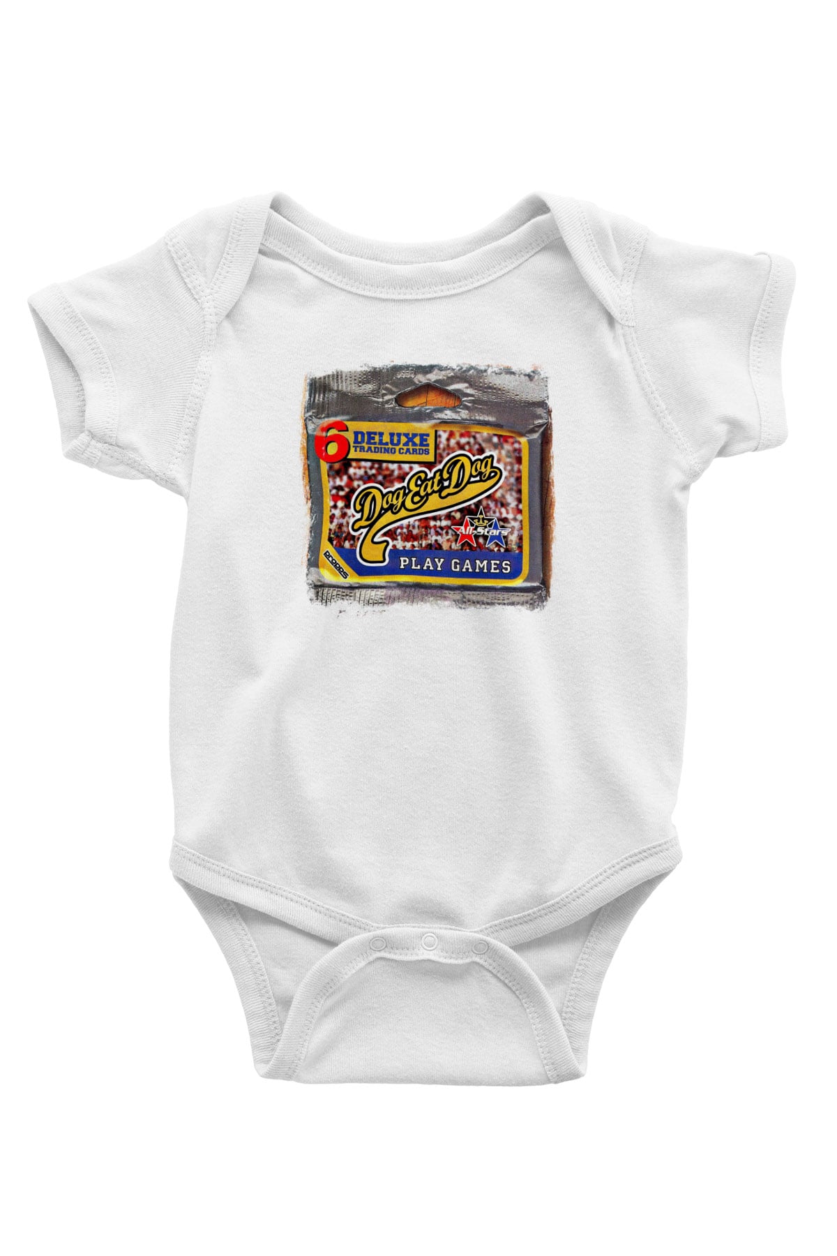 Dog Eat Dog Baskılı Unisex Beyaz Bebek Body - Zıbın