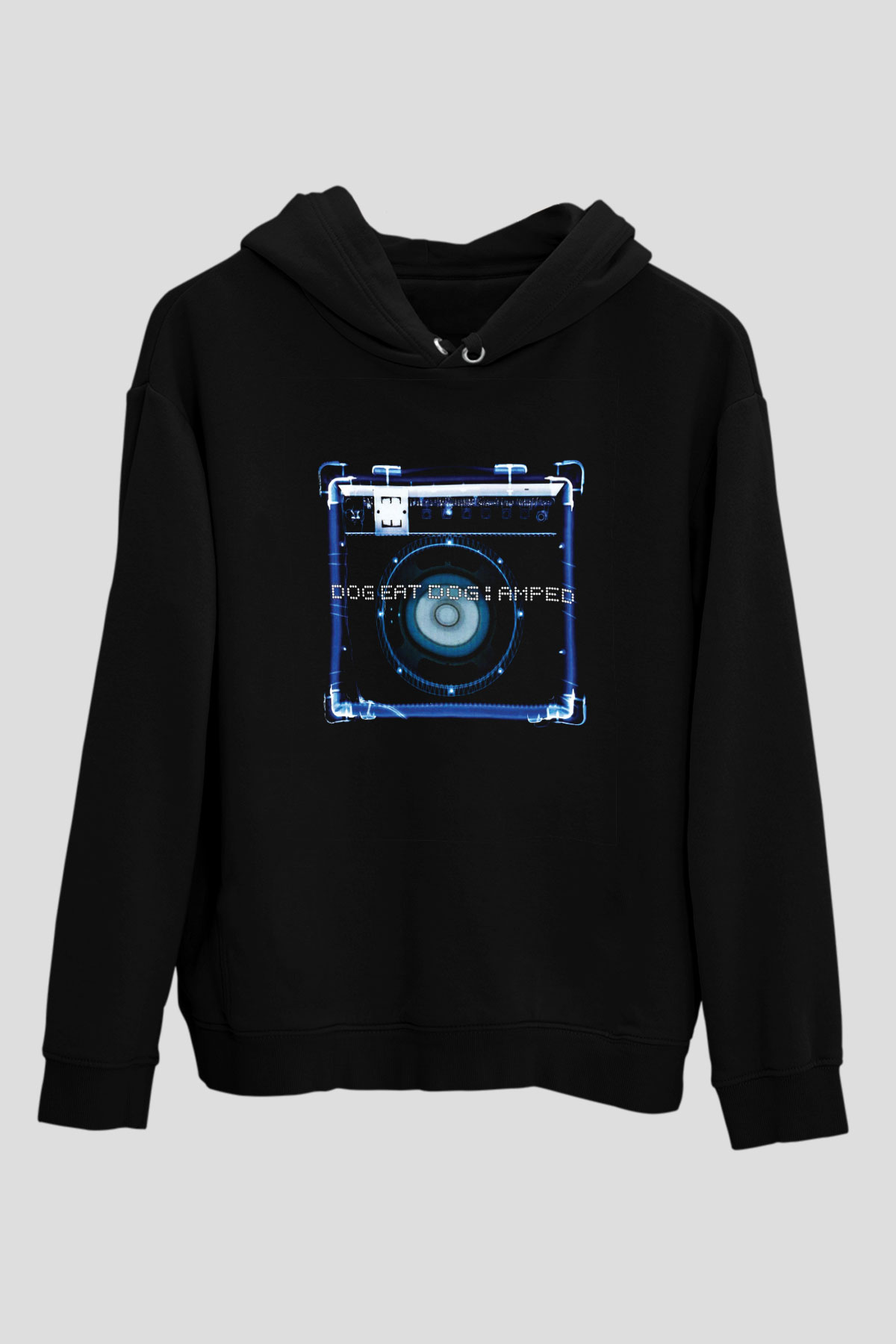 Dog Eat Dog Baskılı Unisex Siyah Hoodie