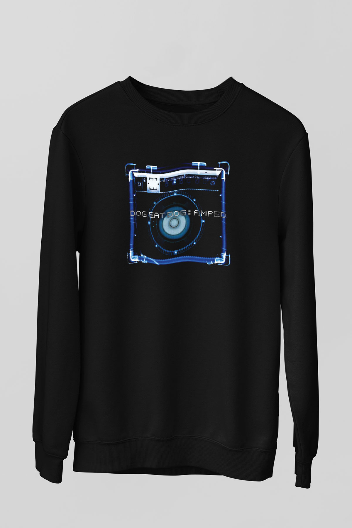 Dog Eat Dog Baskılı Unisex Siyah Sweatshirt