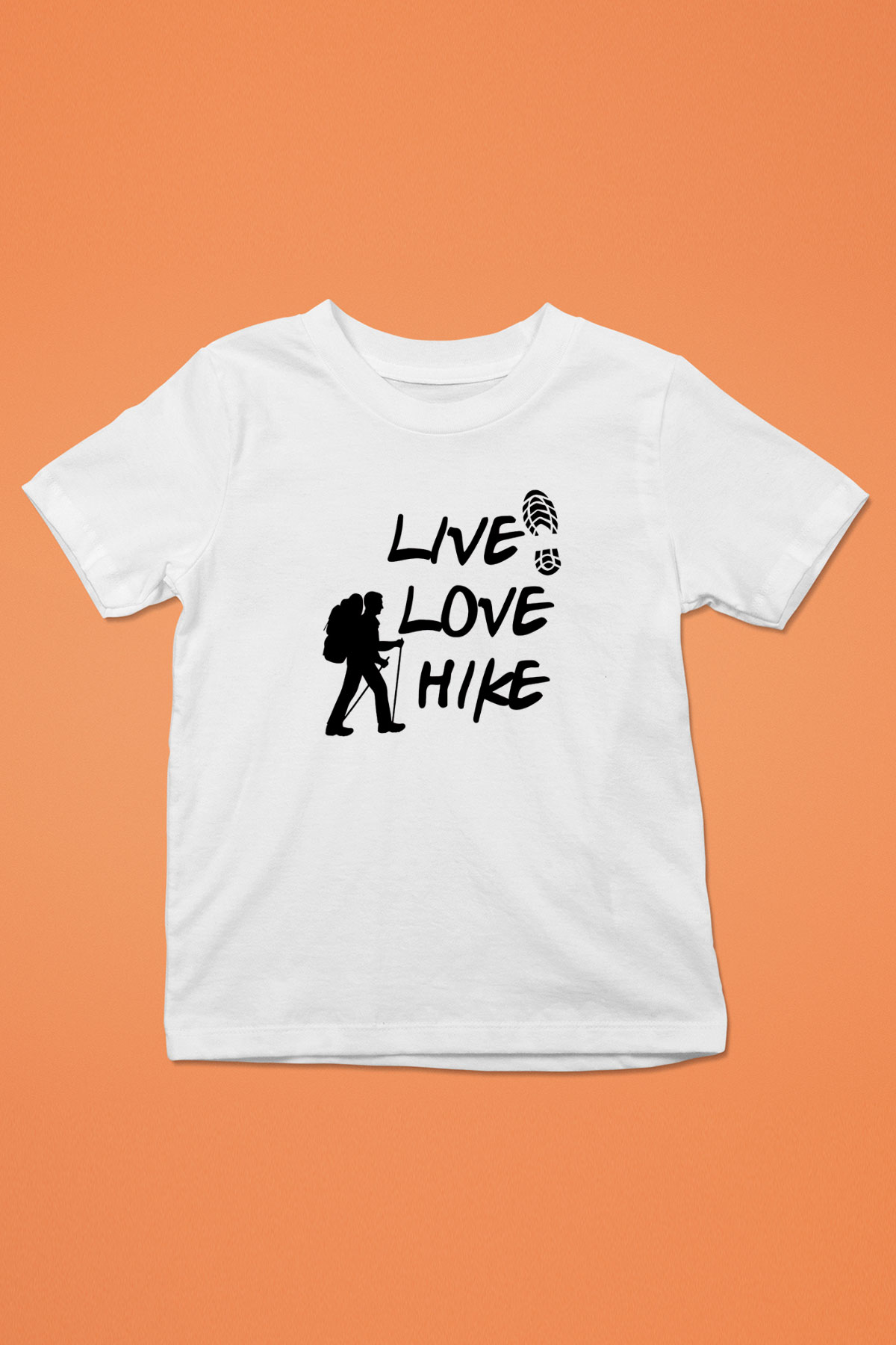 Doğa Yürüyüşü Baskılı Unisex Beyaz Çocuk Tişört - Tshirt