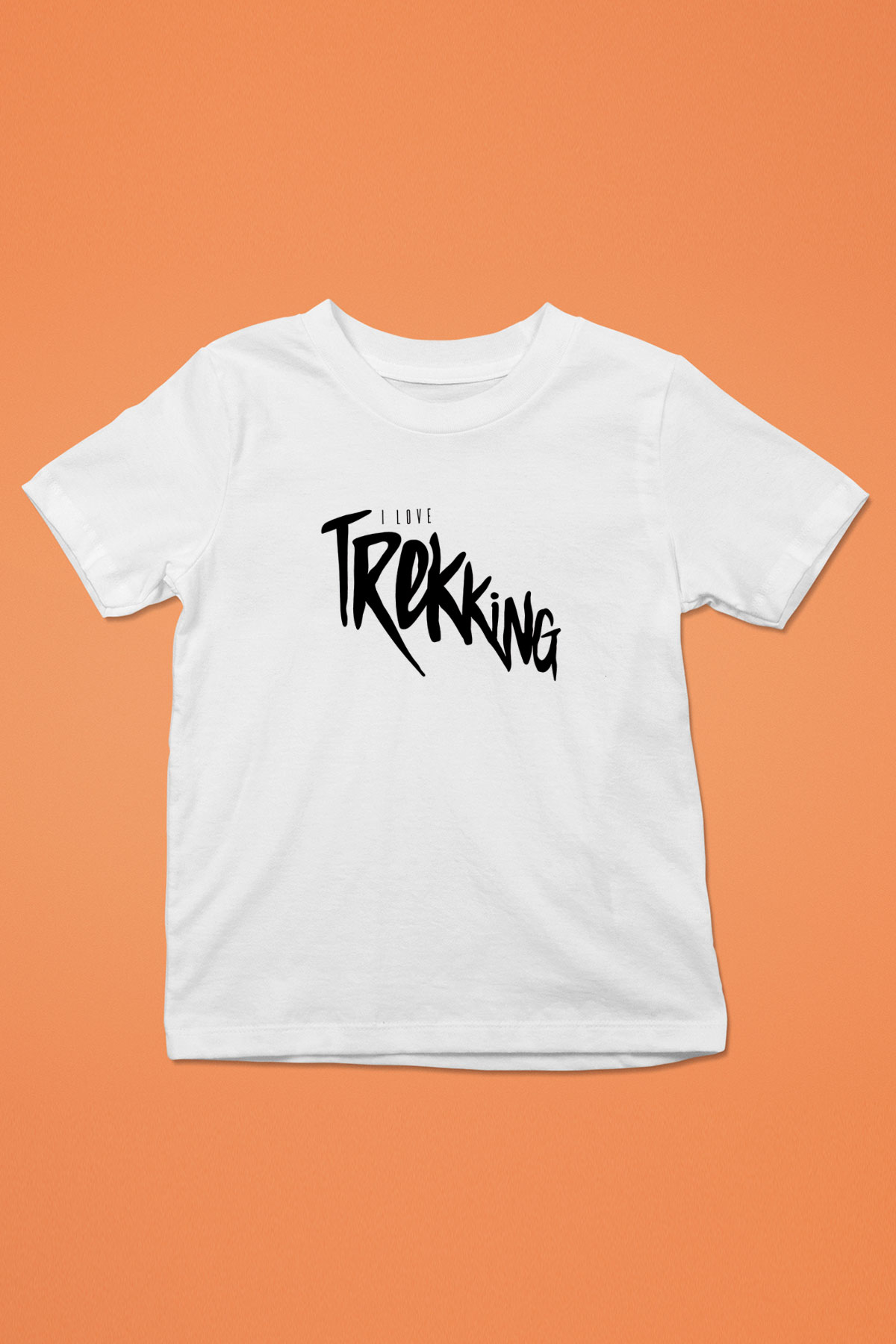 Doğa Yürüyüşü Baskılı Unisex Beyaz Çocuk Tişört - Tshirt