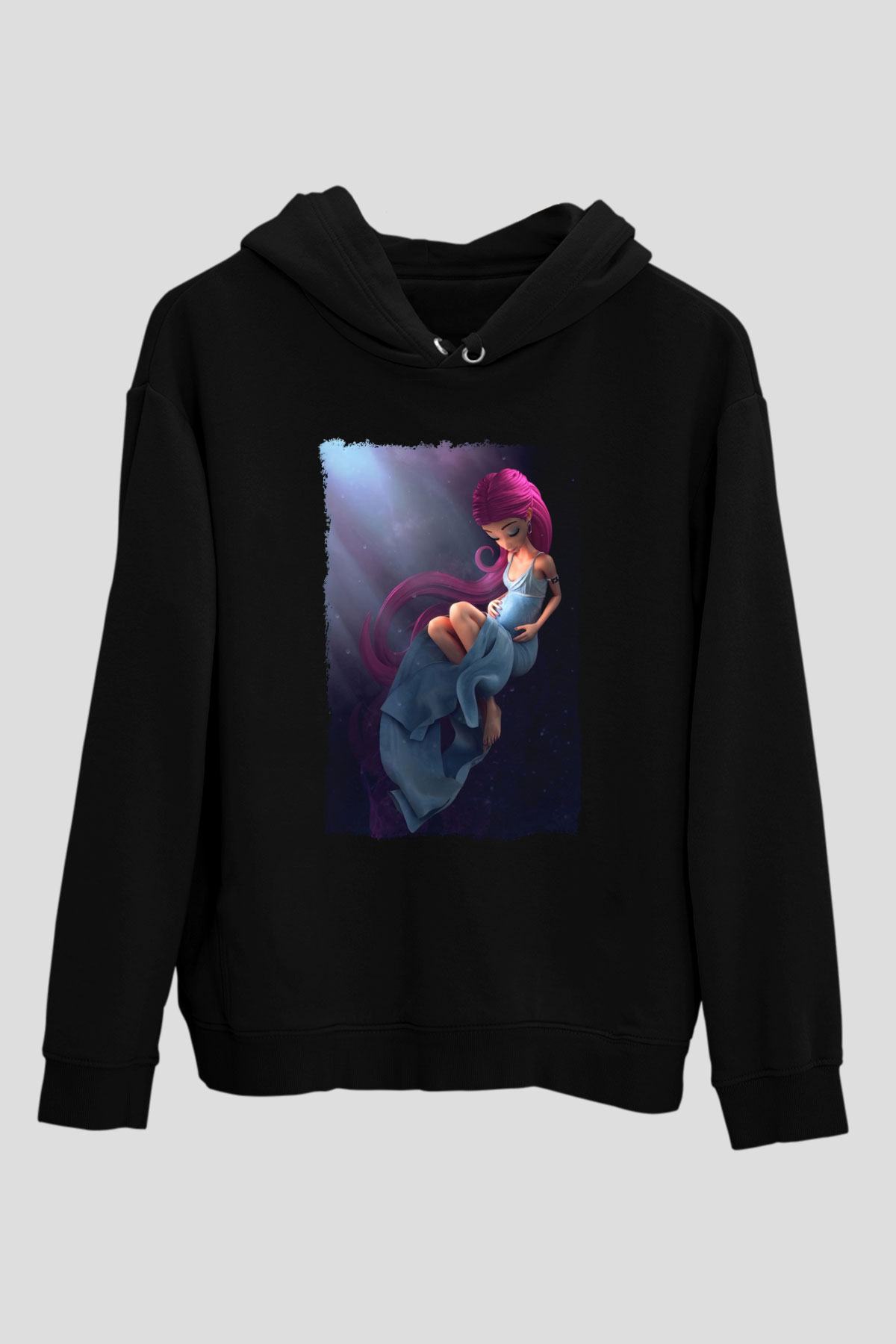 Doğum uzmanı Siyah Unisex Kapüşonlu Sweatshirt