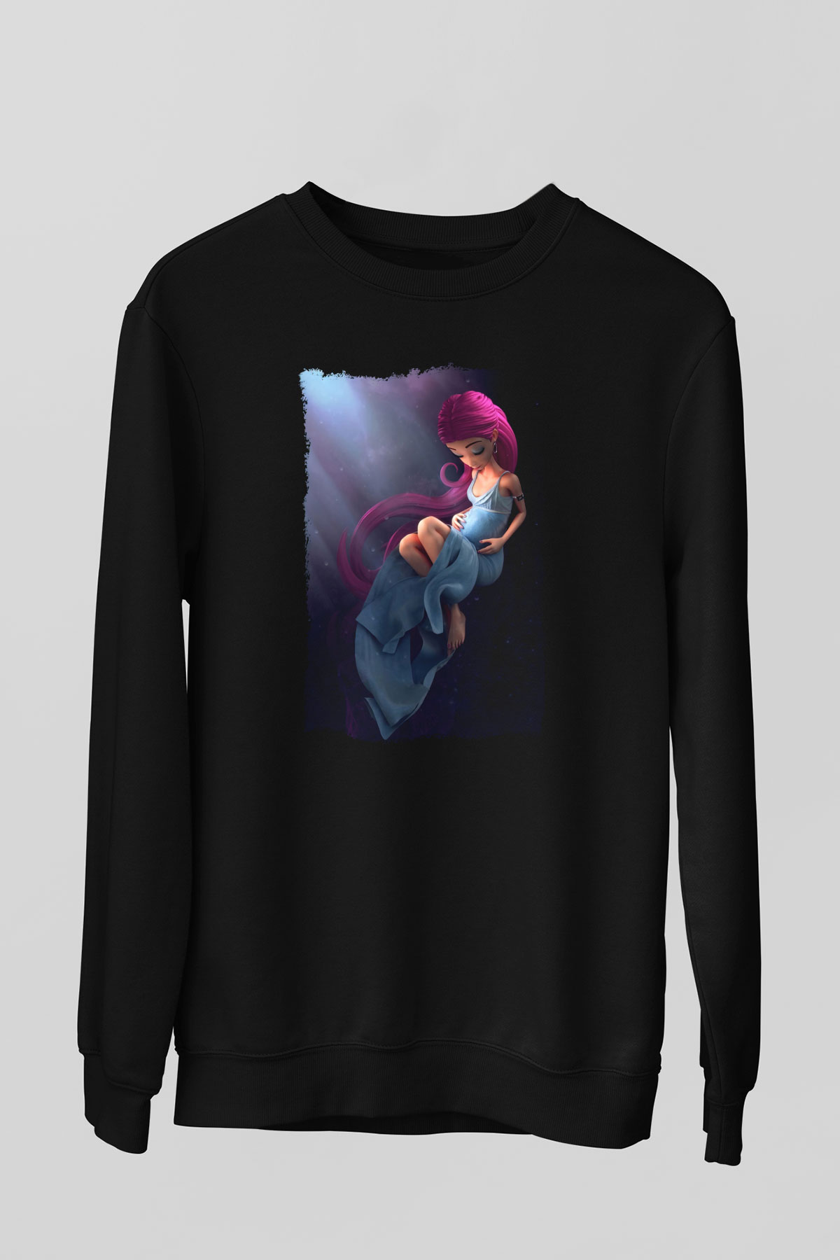 Doğum uzmanı Siyah Unisex Sweatshirt