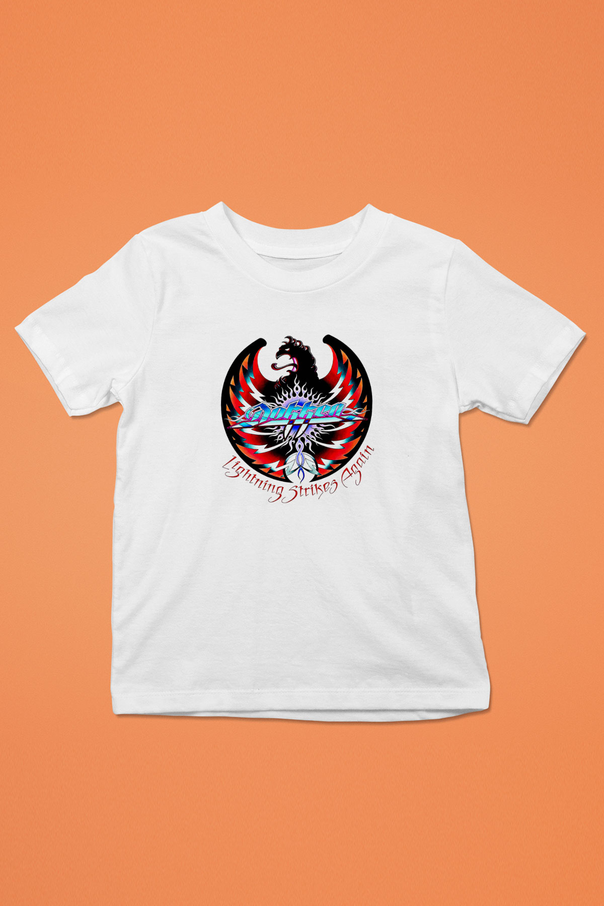 Dokken Baskılı Unisex Beyaz Çocuk Tişört