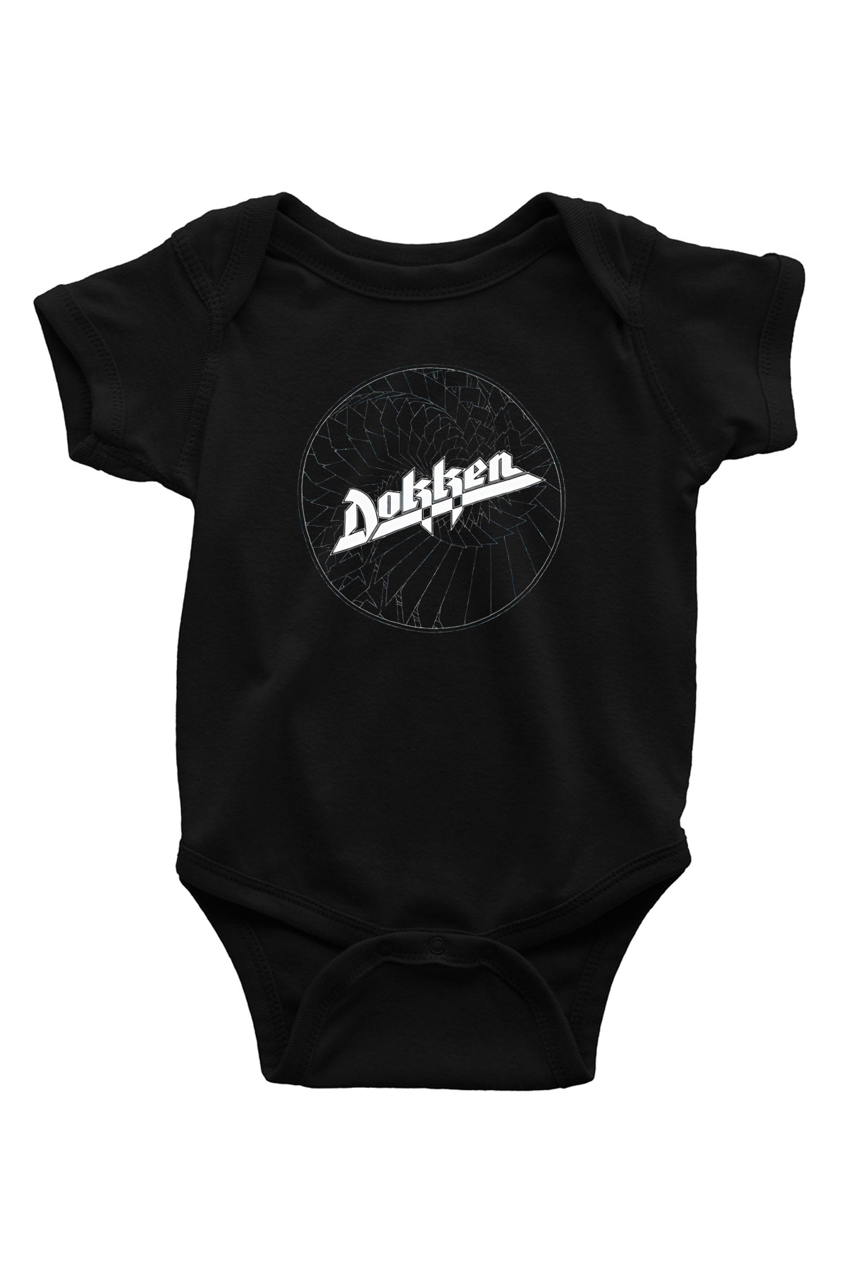 Dokken Baskılı Unisex Siyah Bebek Body - Zıbın