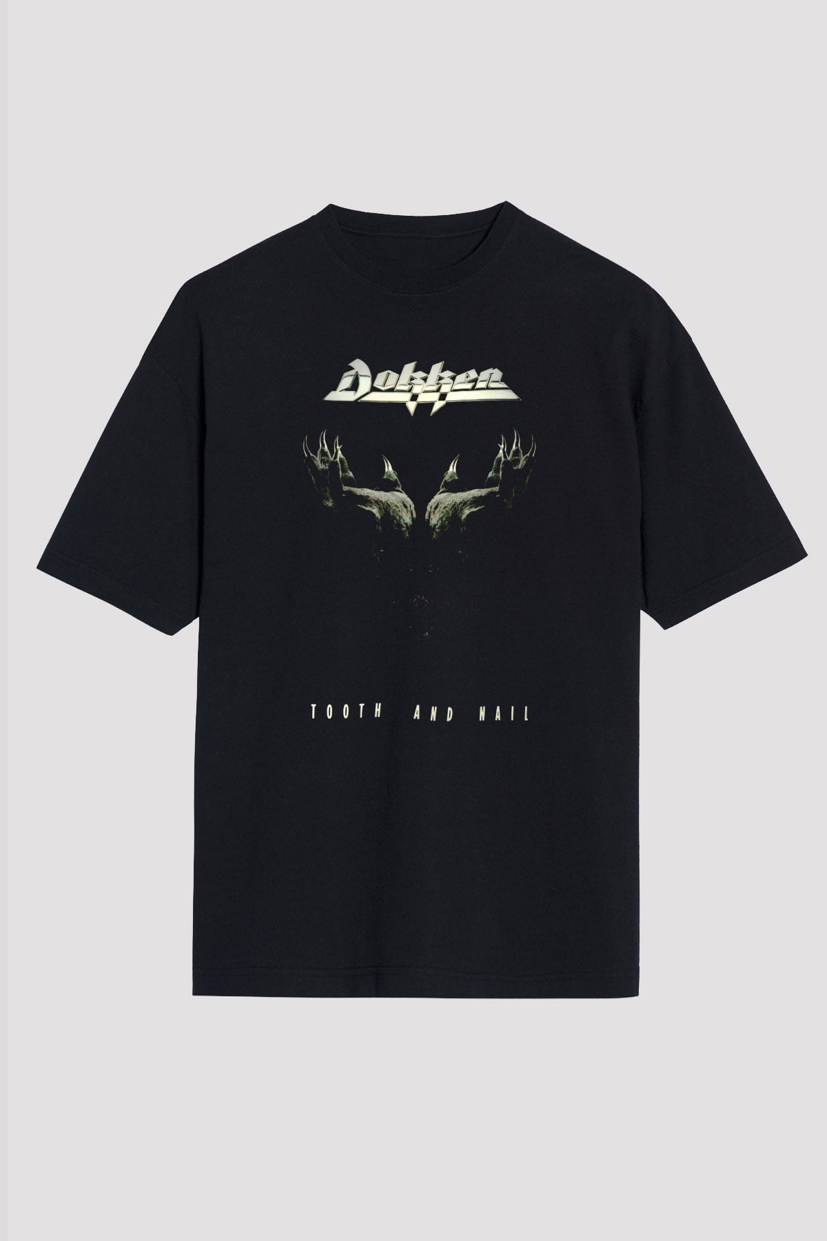 Dokken Siyah Unisex Tişört T-Shirt - TişörtFabrikası