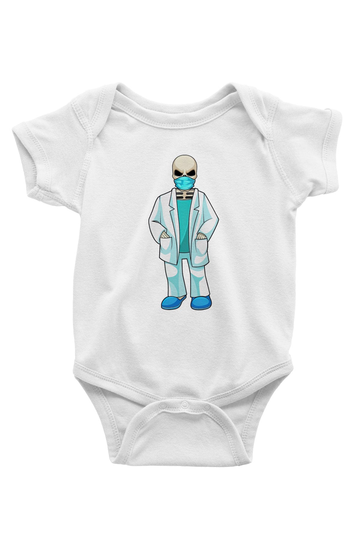 Doktor Beyaz Bebek Body - Zıbın