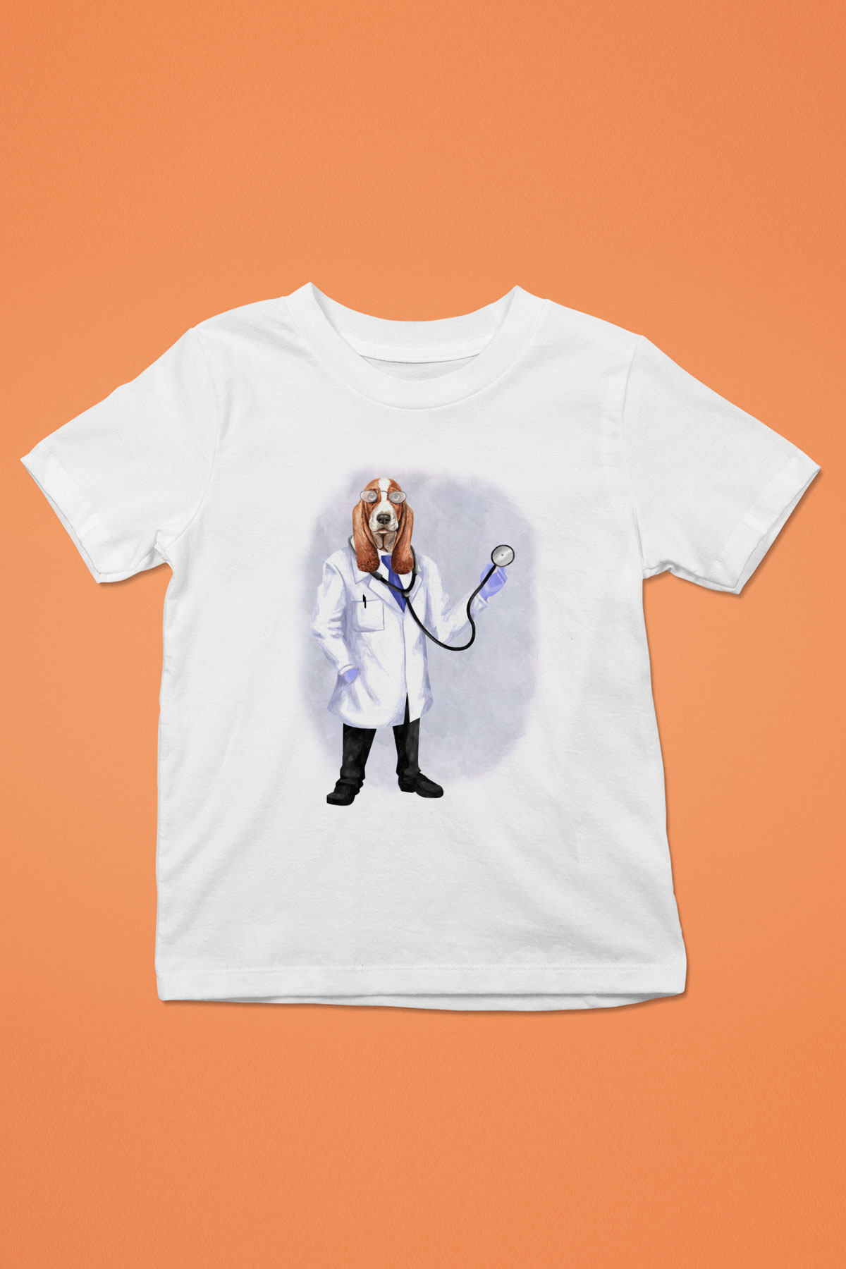 Doktor Beyaz Unisex Çocuk Tişört