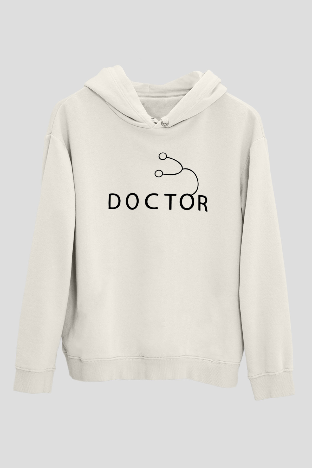 Doktor Beyaz Unisex Hoodie