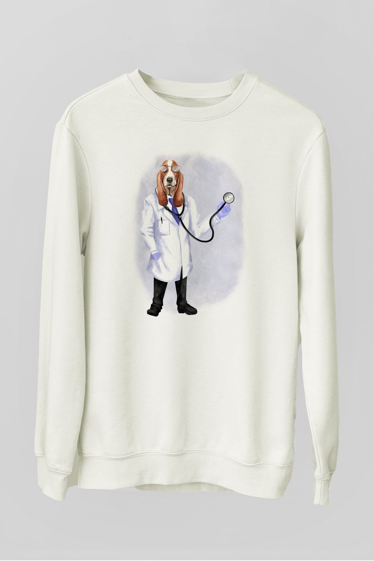 Doktor Beyaz Unisex Sweatshirt