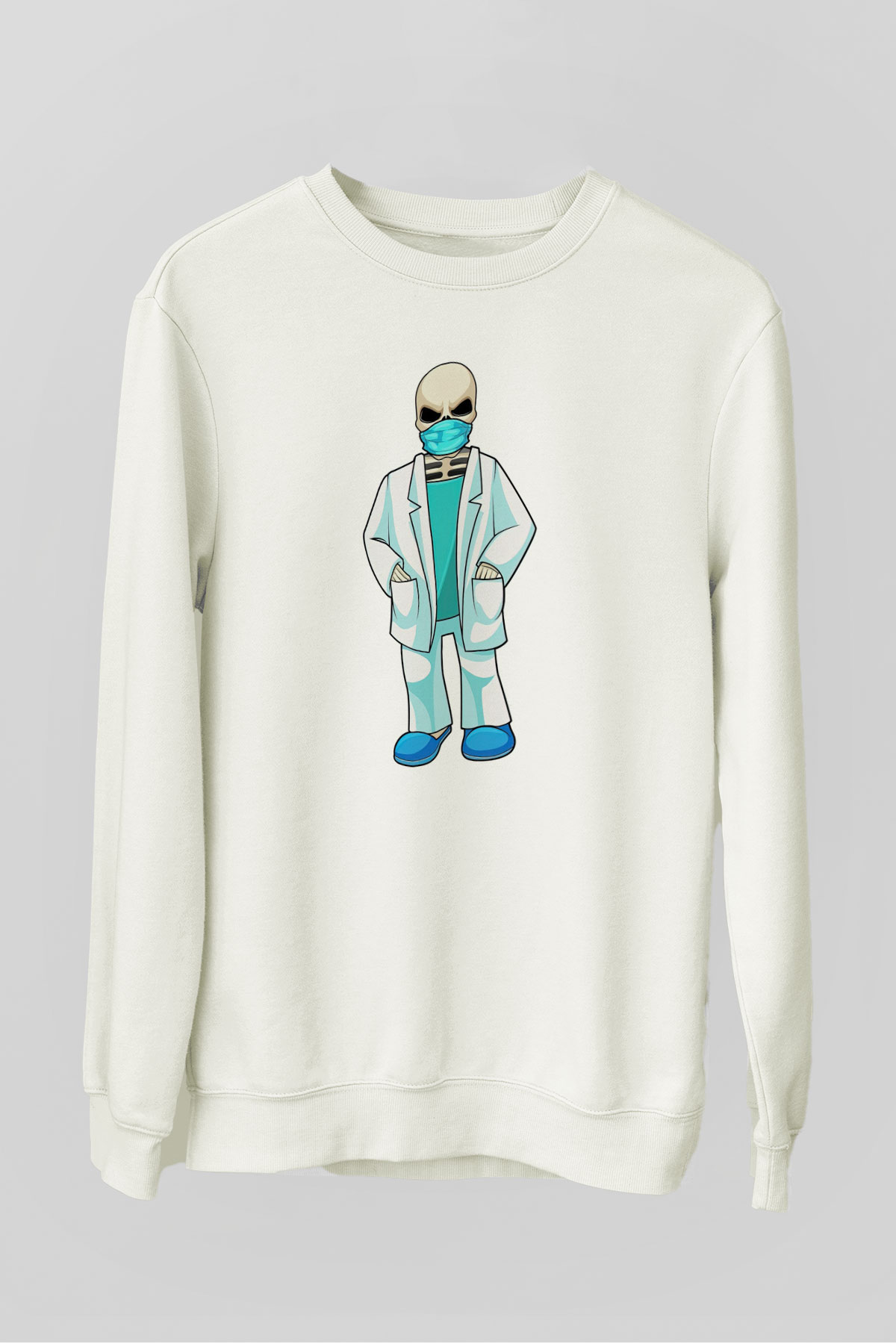 Doktor Beyaz Unisex Sweatshirt