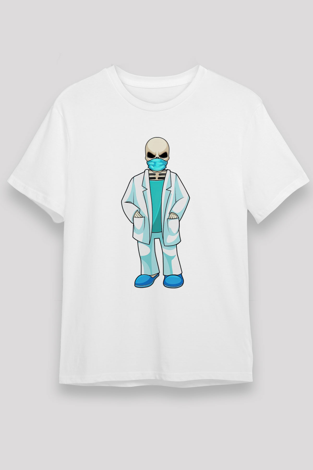 Doktor Beyaz Unisex Tişört T-Shirt - TişörtFabrikası