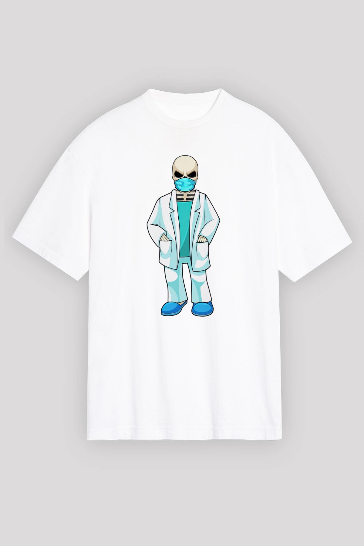 Doktor Beyaz Unisex Tişört T-Shirt - TişörtFabrikası