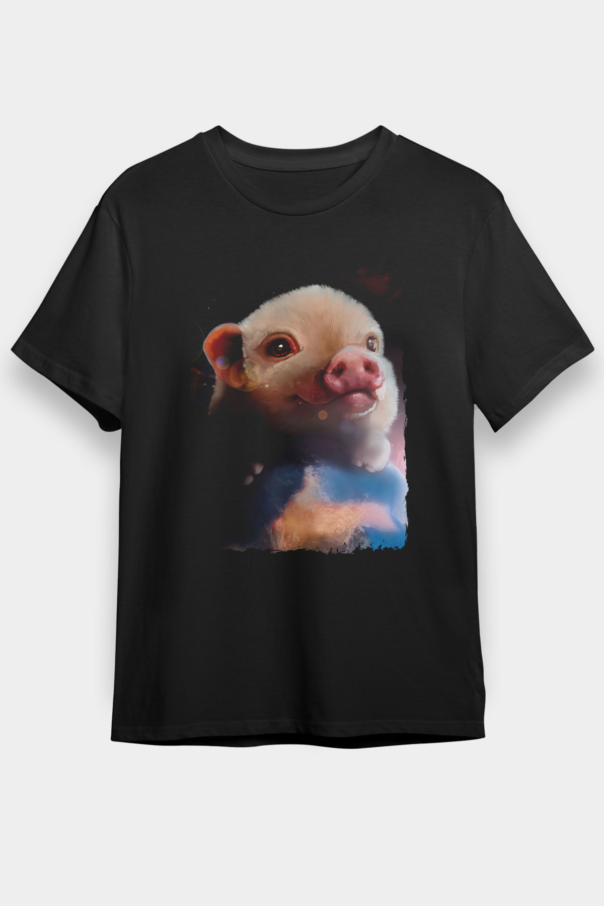 Domuz Siyah Unisex Tişört T-Shirt - TişörtFabrikası