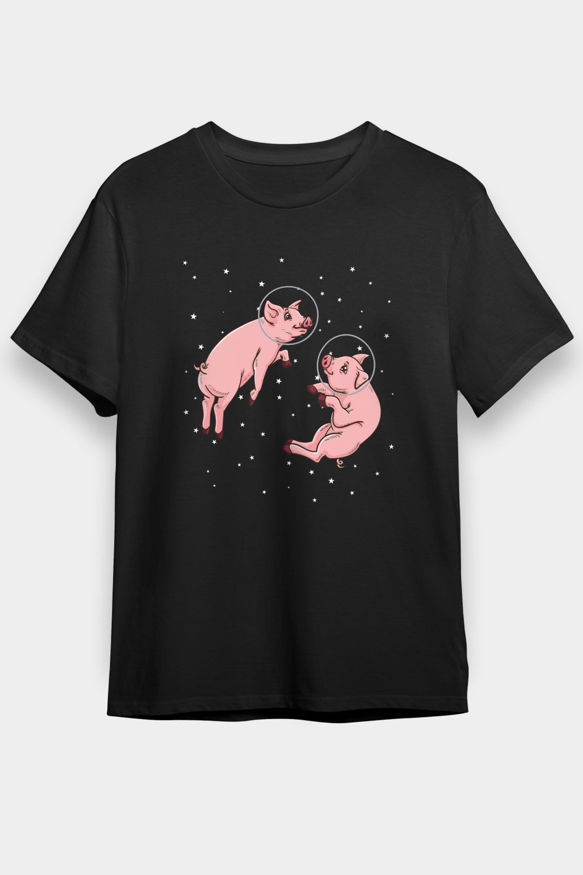 Domuz Siyah Unisex Tişört T-Shirt - TişörtFabrikası